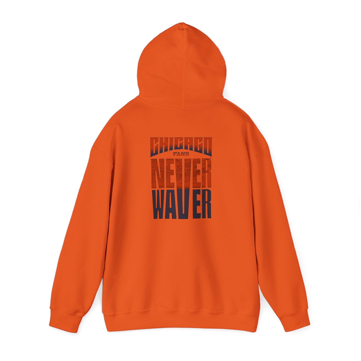 Unisex Heavy Blend™ Hooded Sweatshirt - 'Chicago Fans Never Waver' Motivational Apparel