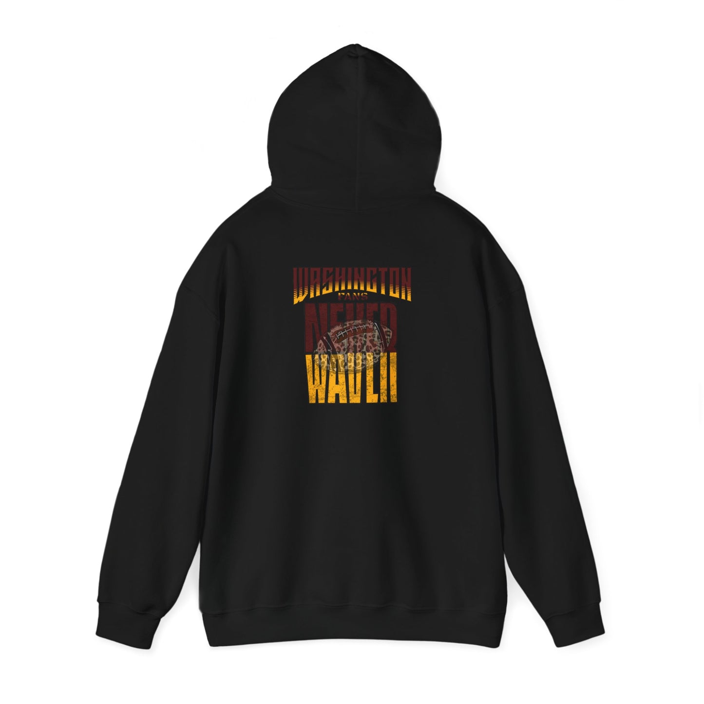 Washington Fans Never Waver W-Leopard Football Unisex Heavy Blend™ Hooded Sweatshirt