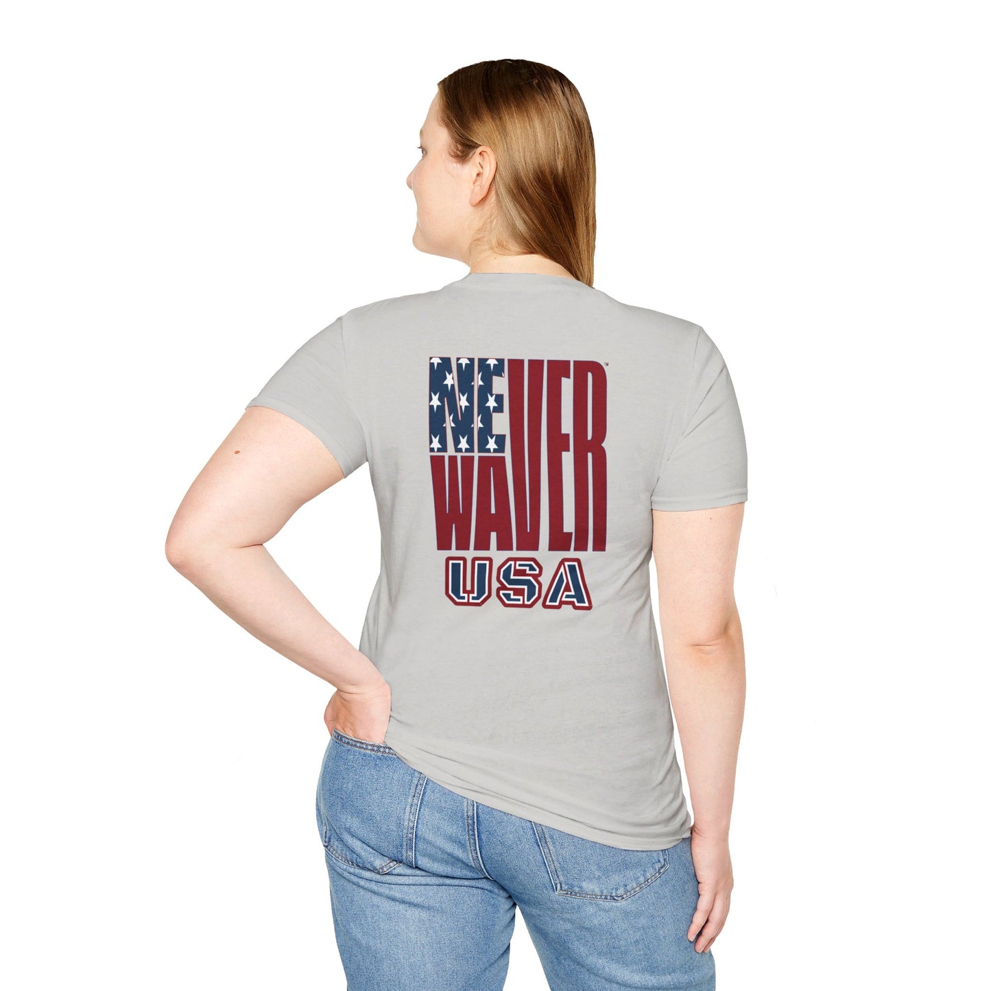 Never Waver USA Unisex Softstyle T-Shirt