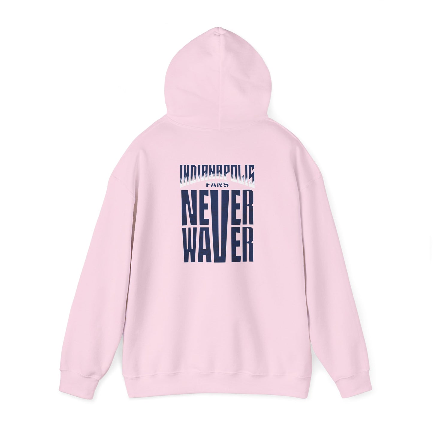 Indianapolis Fans Never Waver Unisex Heavy Blend™ Hooded Sweatshirt - Comfortable and Stylish for Everyday Wear