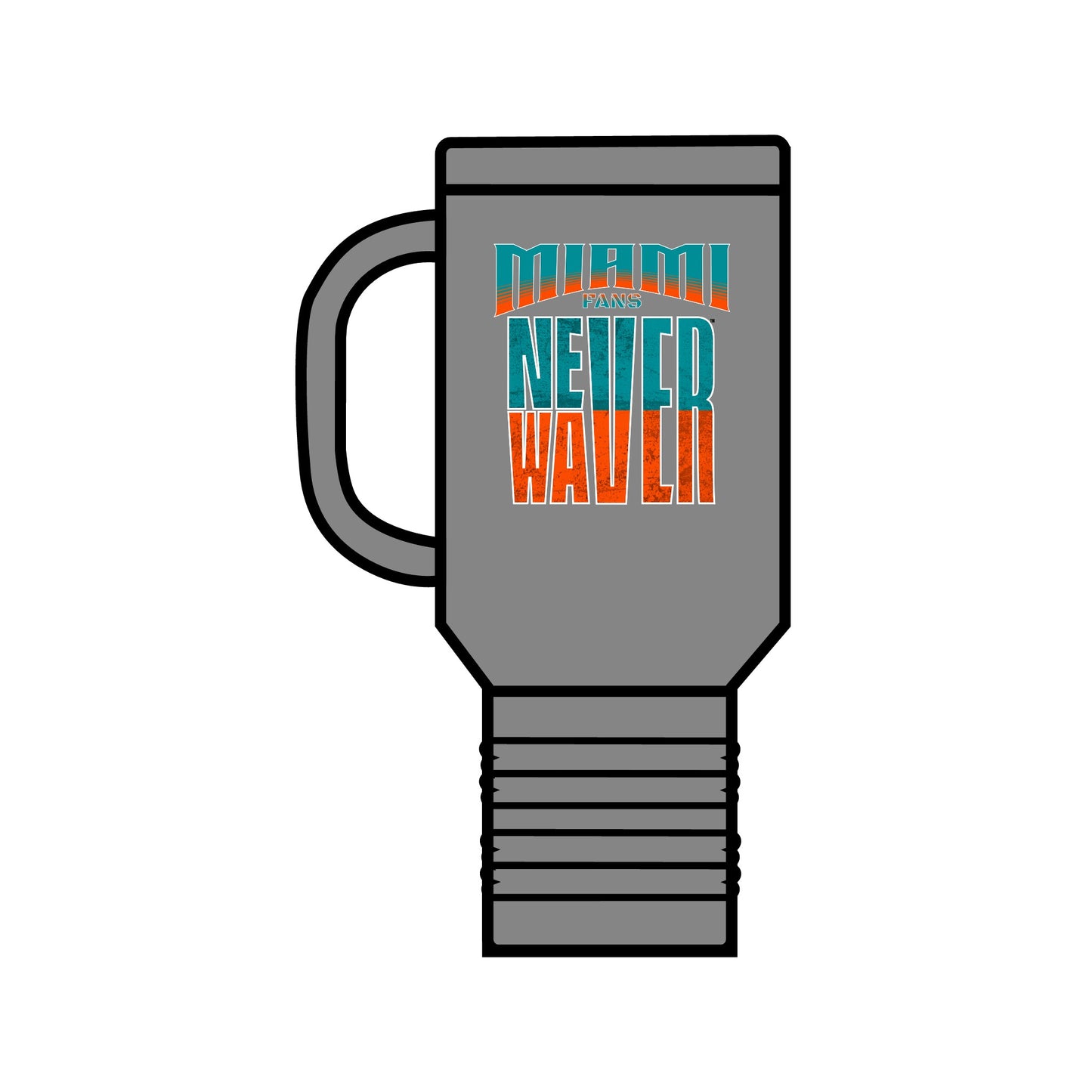 Miami Fans Never Waver Insulated Travel Mug, 40oz