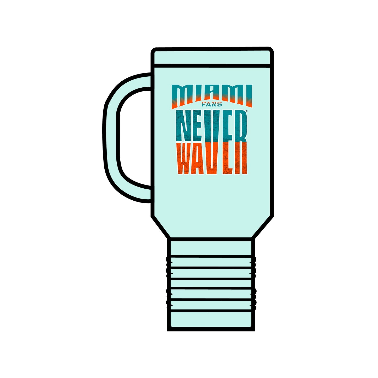 Miami Fans Never Waver Insulated Travel Mug, 40oz