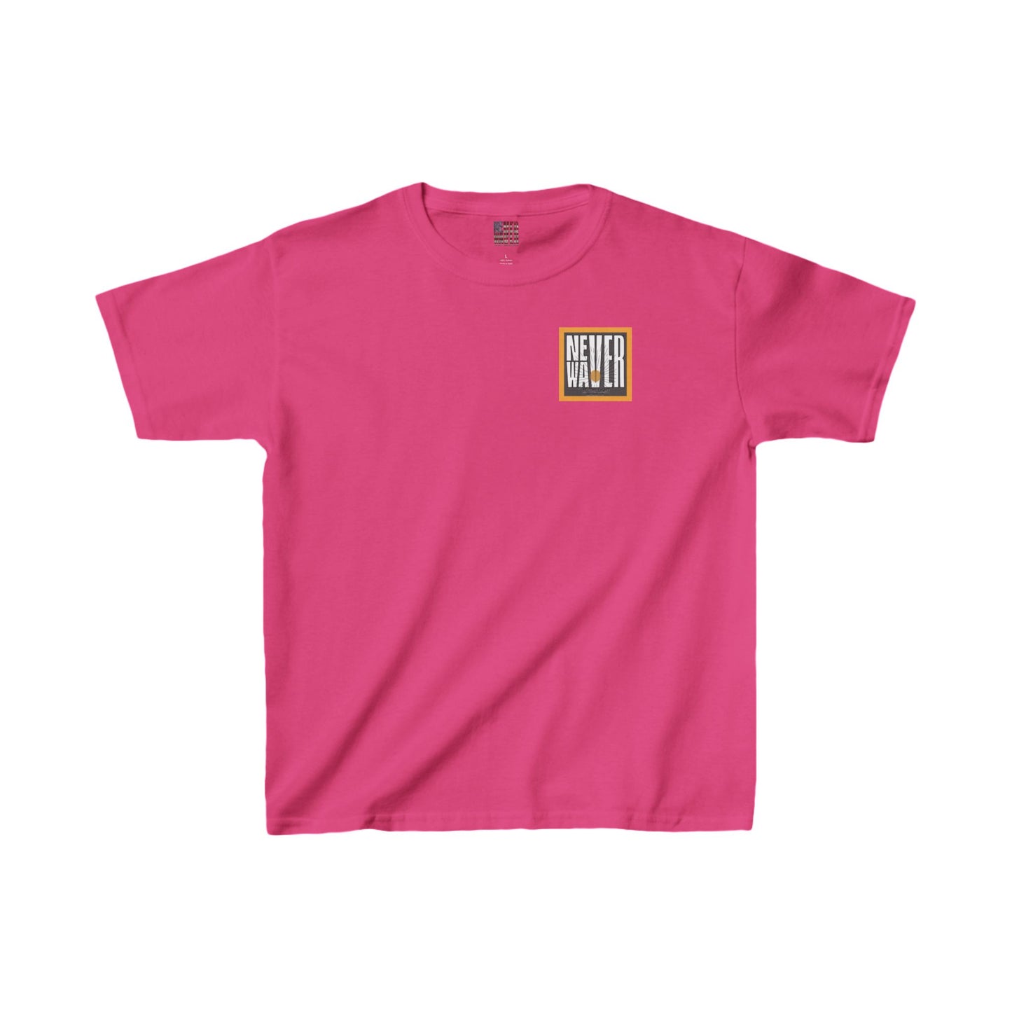 Kids Heavy Cotton™ Tee -NEVER WAVER Be The Light Design - Stylish, Comfortable Everyday Wear