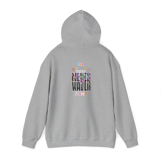 Never Waver All Cancer Sucks  Ribbons Unisex Heavy Blend™ Hooded Sweatshirt