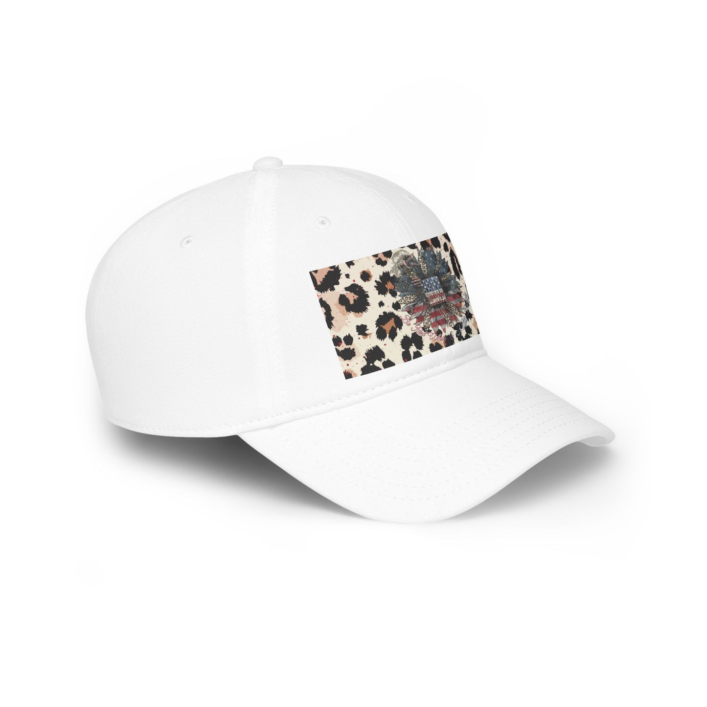 Never Waver Be Red White and A Little Bougie, With this Patriotic Animal Print Baseball Cap