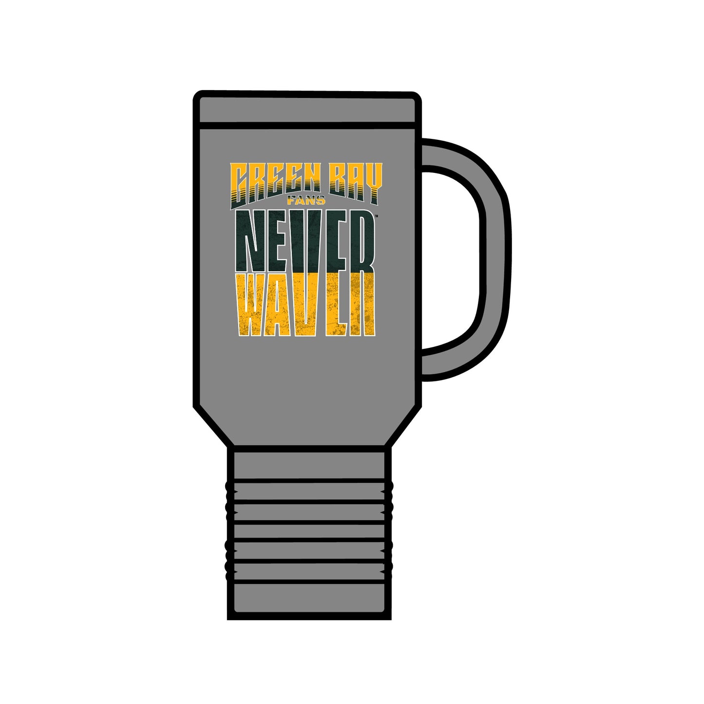 Green Bay Fans Never Waver Insulated Travel Mug, 40oz