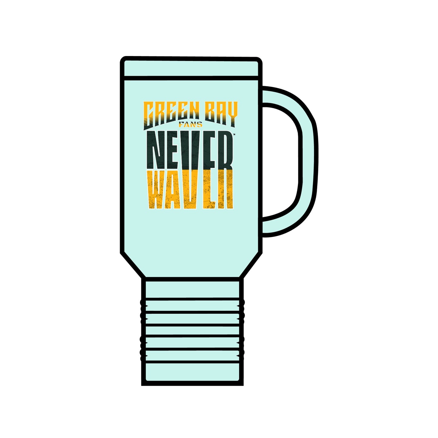 Green Bay Fans Never Waver Insulated Travel Mug, 40oz