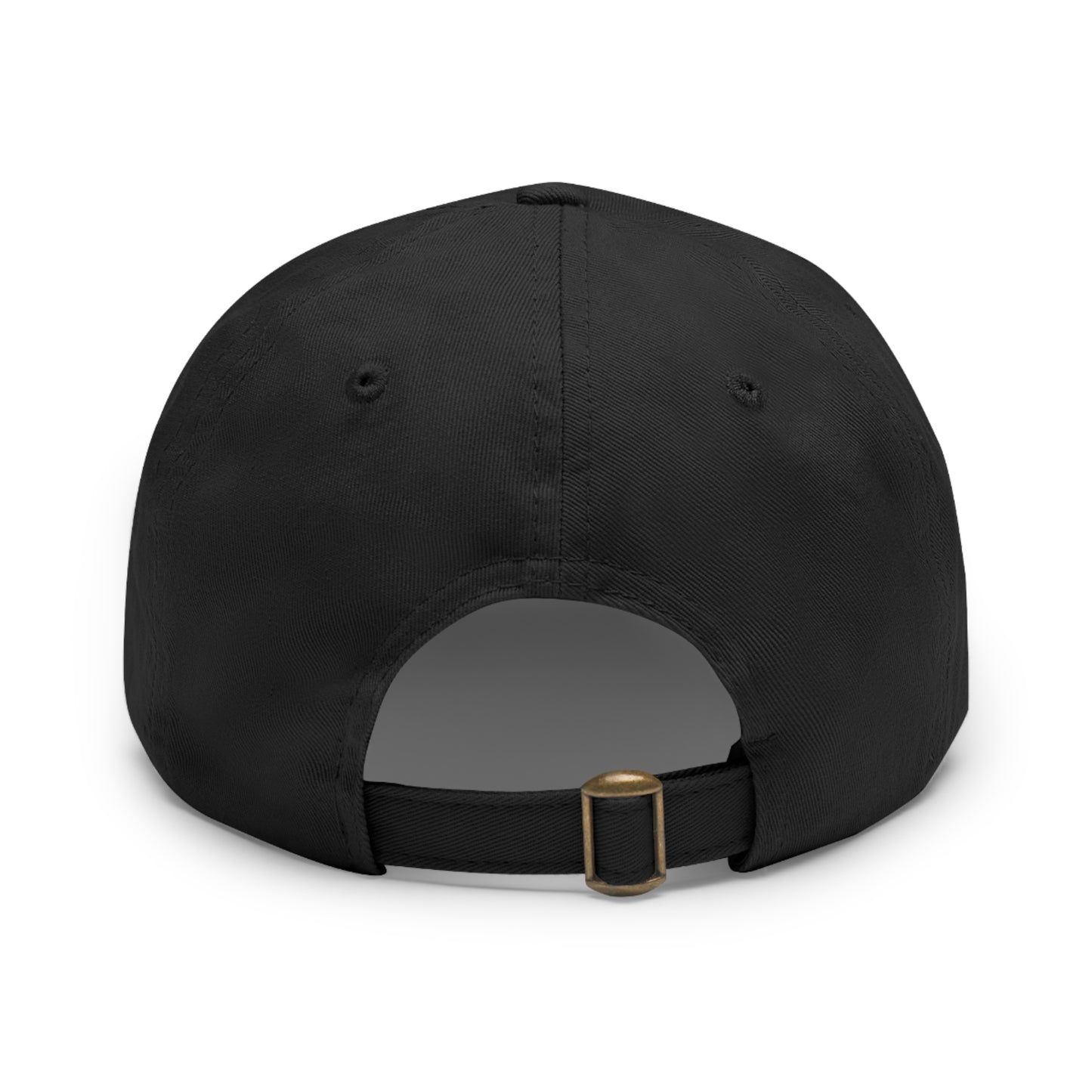 Never Waver Dad Hat with Leather Patch (Round)