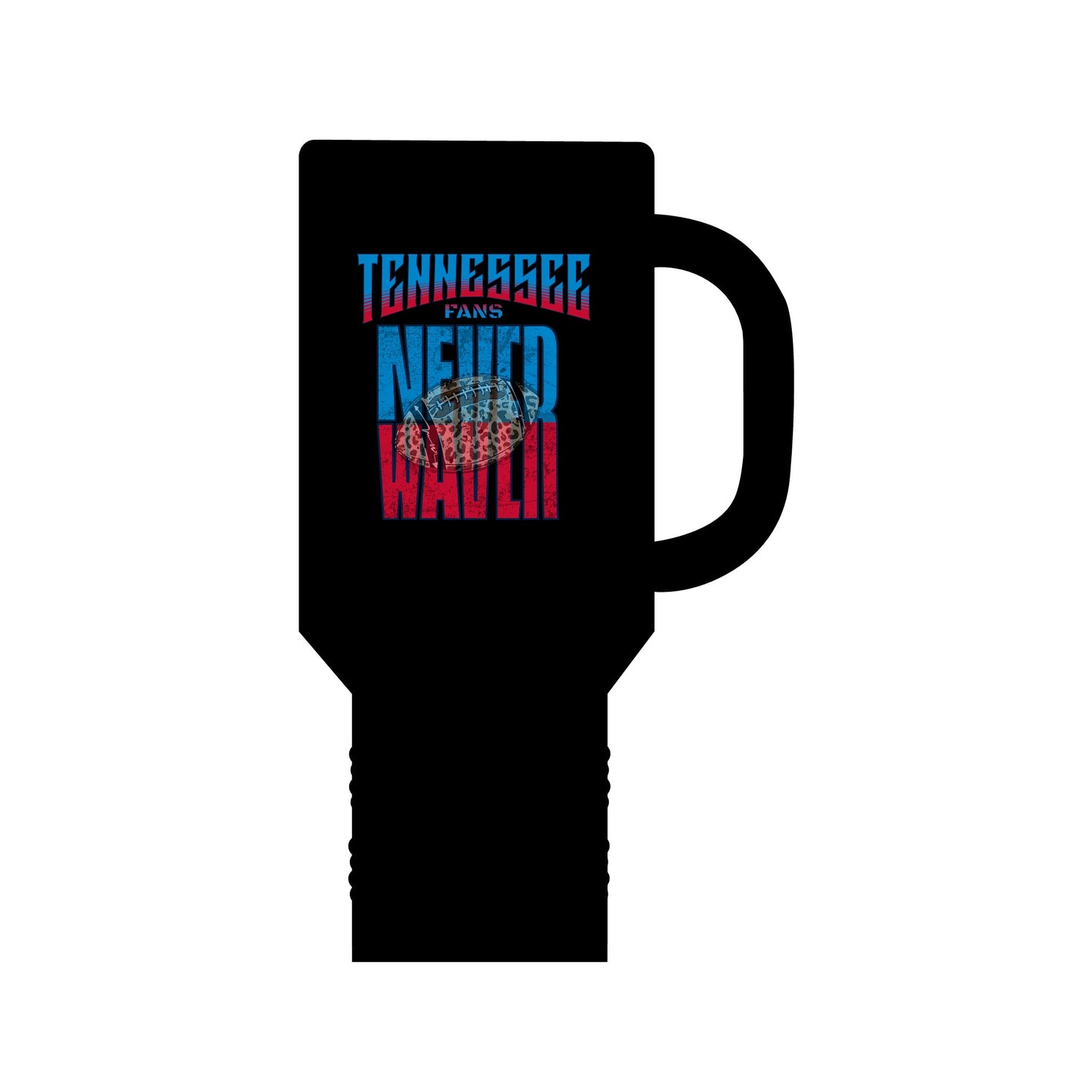 Tennessee Fans Never Waver W-Leopard Football Insulated Travel Mug, 40oz