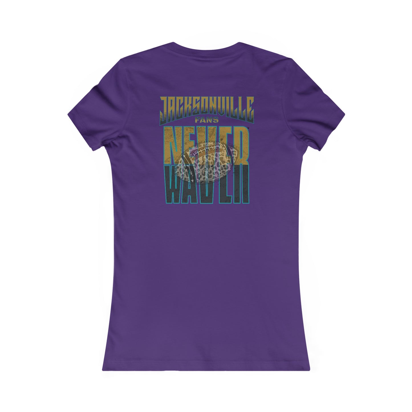 Jacksonville Fans Never Waver W-Leopard Football Women's Favorite Tee