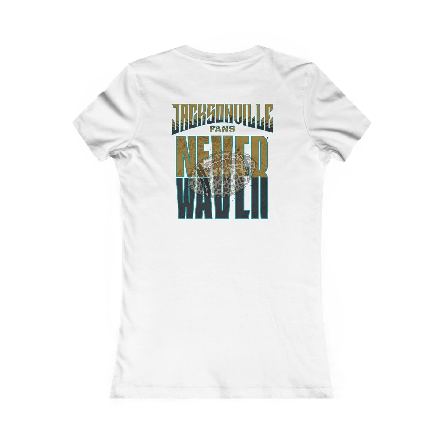 Jacksonville Fans Never Waver W-Leopard Football Women's Favorite Tee