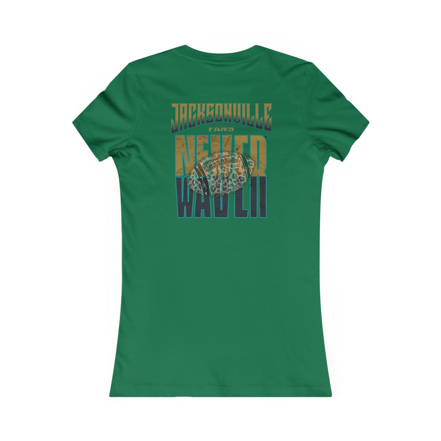 Jacksonville Fans Never Waver W-Leopard Football Women's Favorite Tee