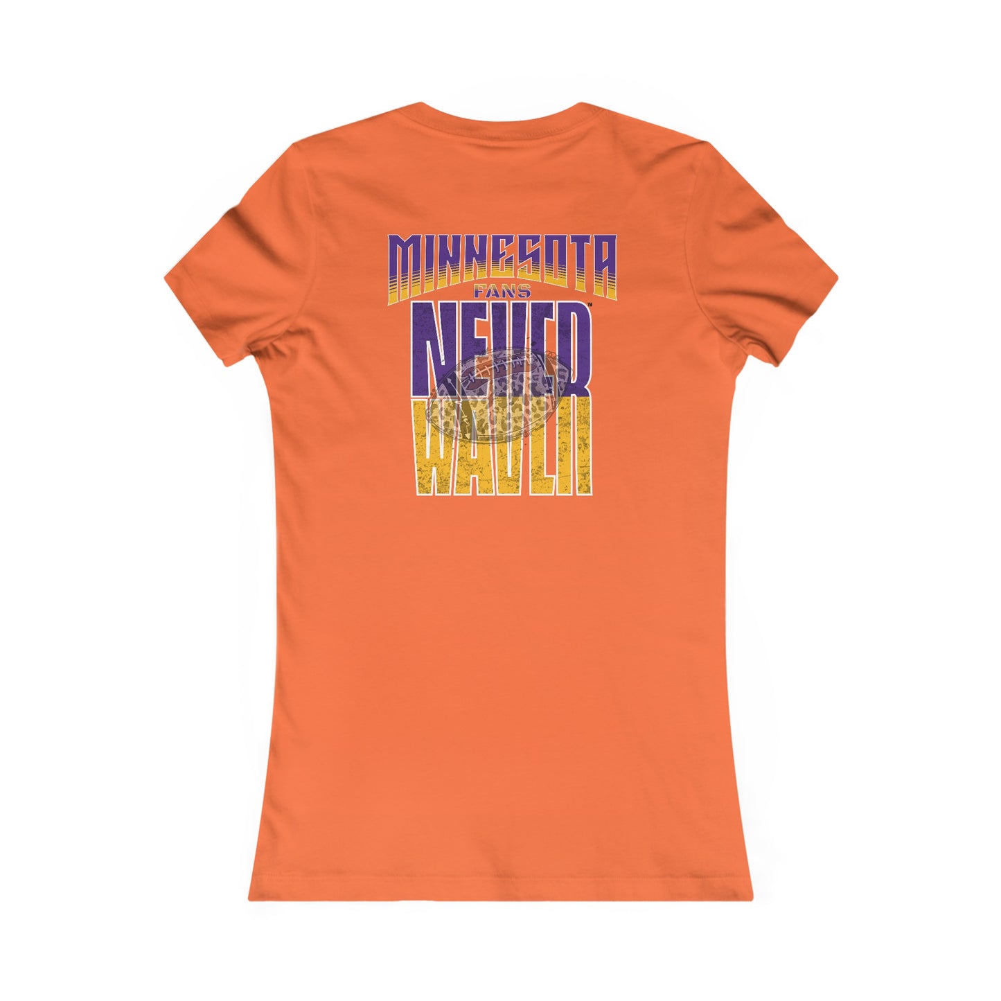 Minnesota Fans Never Waver W-Leopard Football Women's Favorite Tee