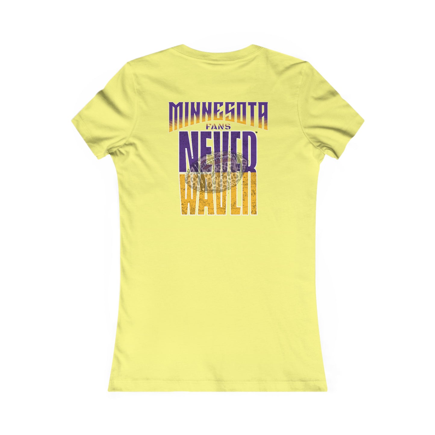 Minnesota Fans Never Waver W-Leopard Football Women's Favorite Tee