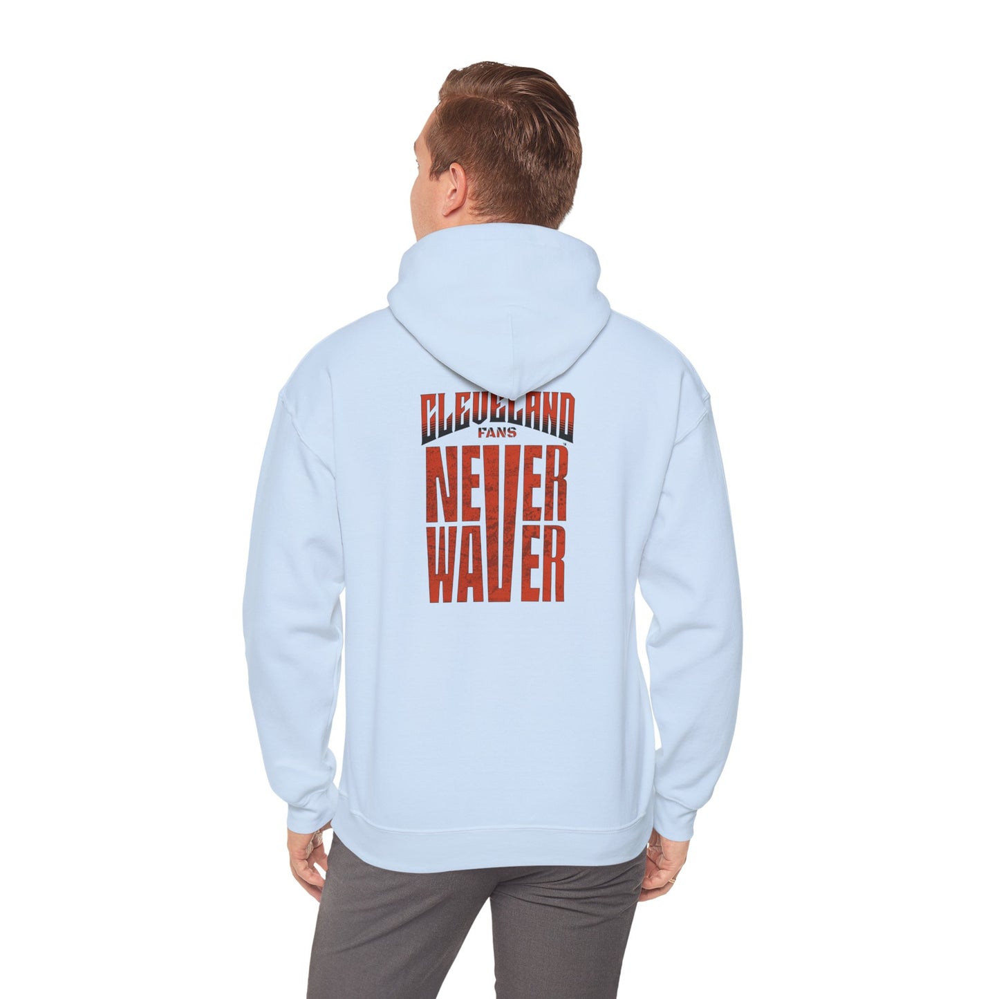 Cleveland Fans Never Waver Unisex Hooded Sweatshirt - Heavy Blend™