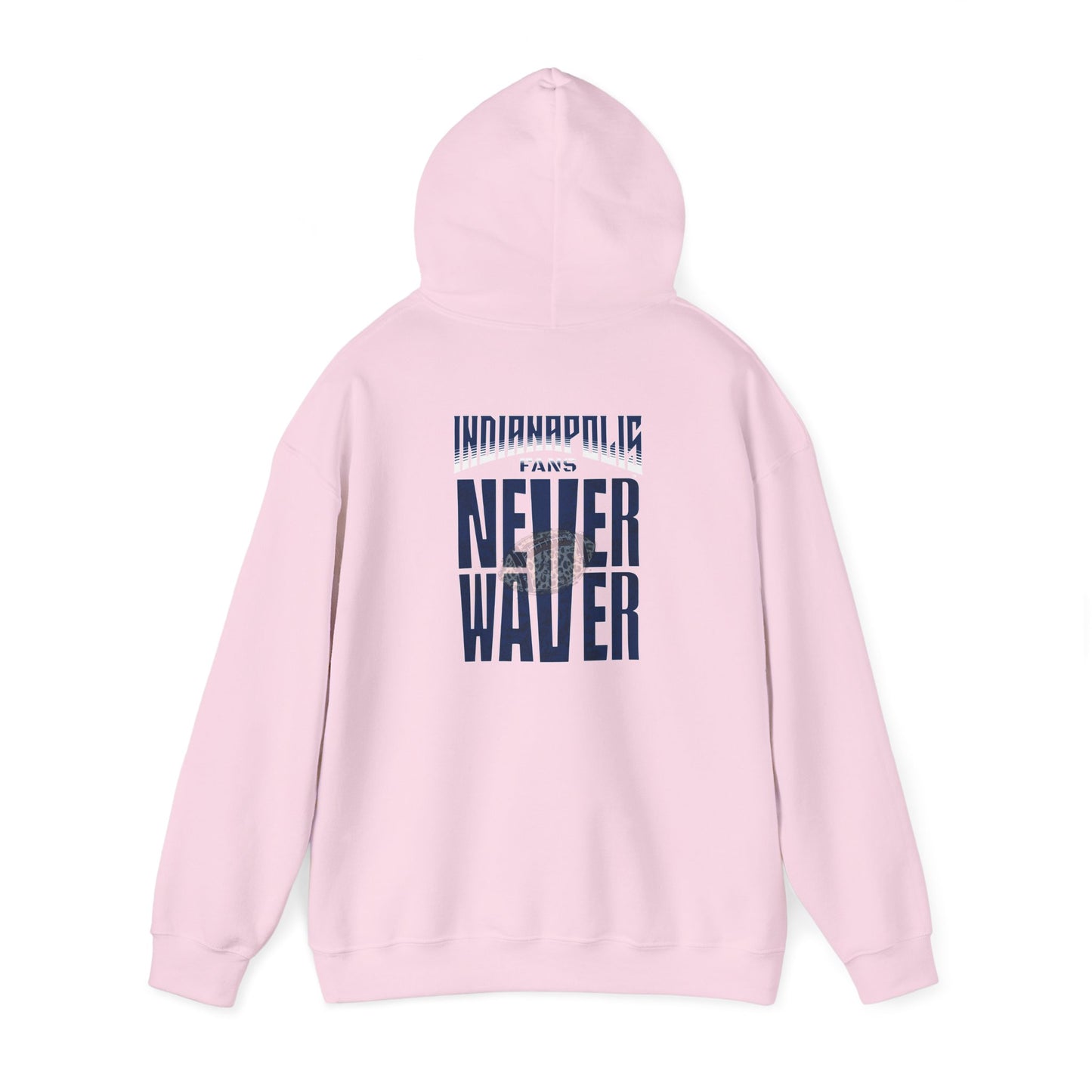 Unisex Heavy Blend™ 'Indianapolis Fans Never Waver' Hoodie - Inspirational Apparel for Everyday Comfort