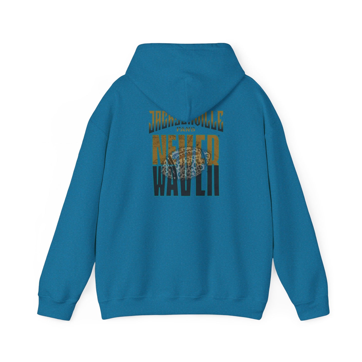 Jacksonville Fans Never Waver W-Leopard Football Unisex Heavy Blend™ Hooded Sweatshirt