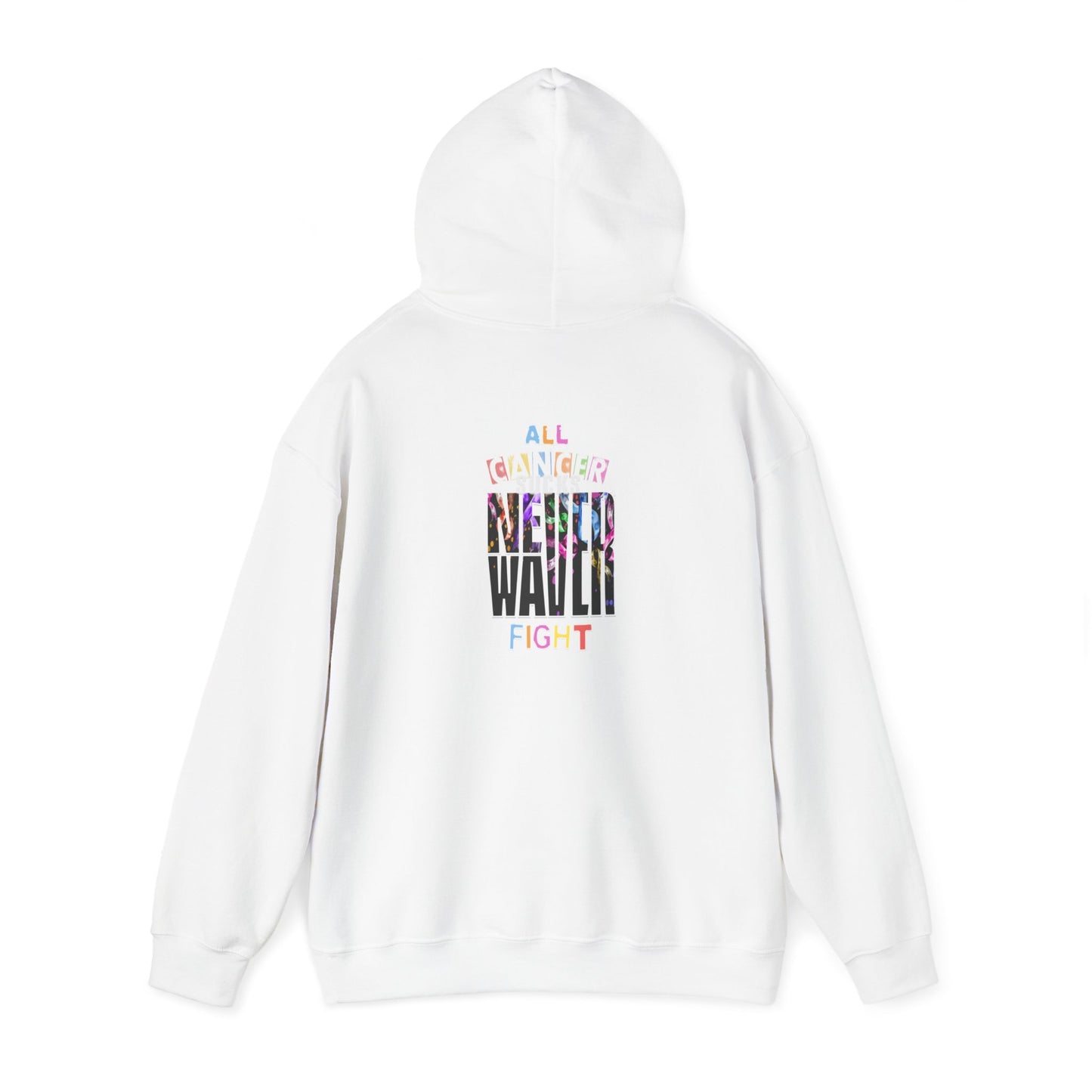 Never Waver All Cancer Sucks  Ribbons Unisex Heavy Blend™ Hooded Sweatshirt