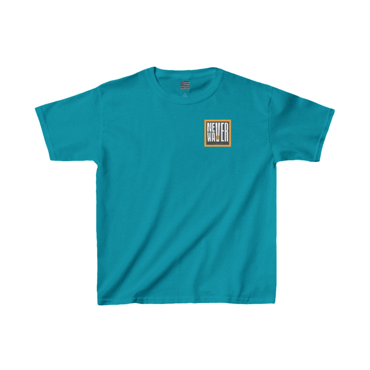 Kids Heavy Cotton™ Tee -NEVER WAVER Be The Light Design - Stylish, Comfortable Everyday Wear