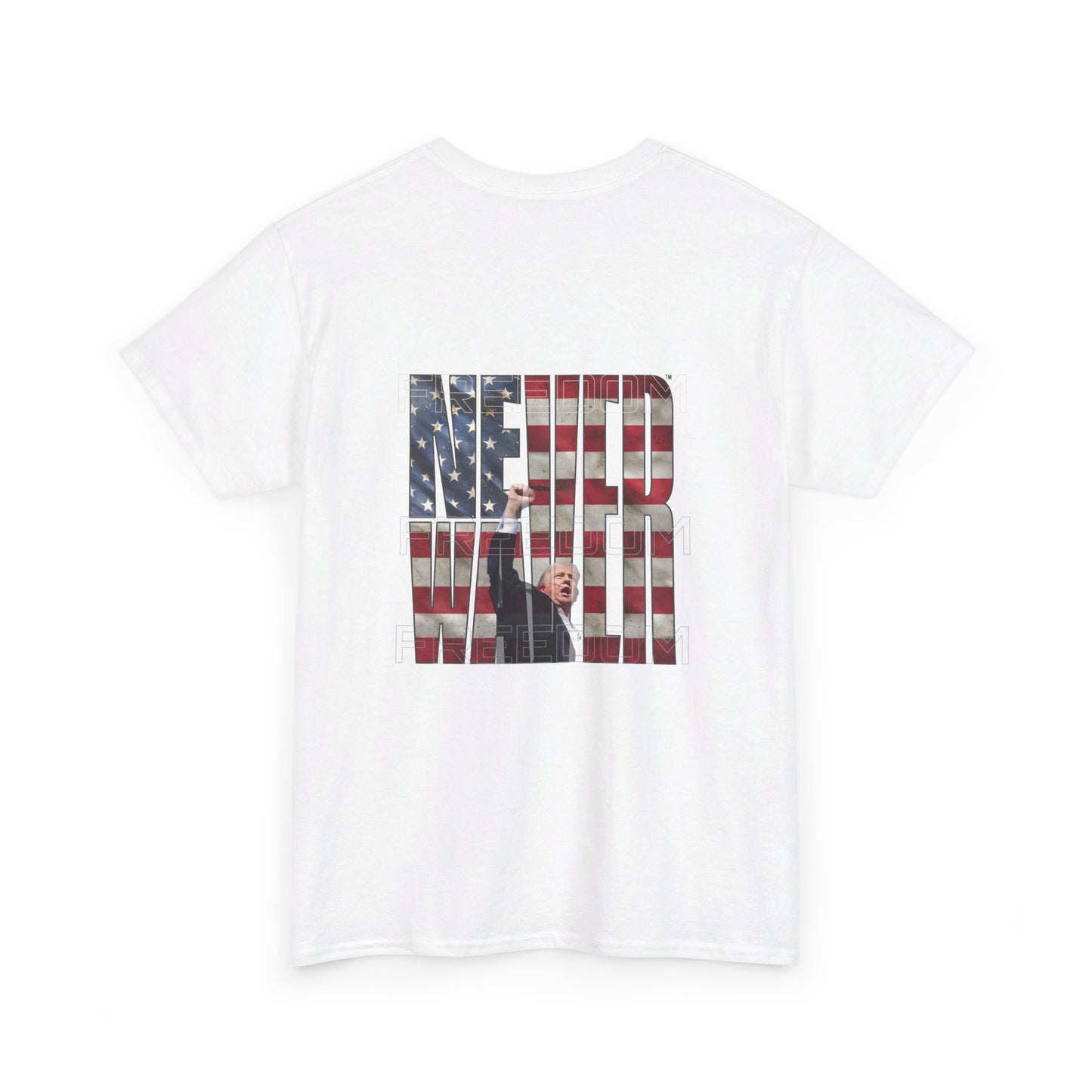 Never Waver Trump Fist Pump Unisex Heavy Cotton Tee