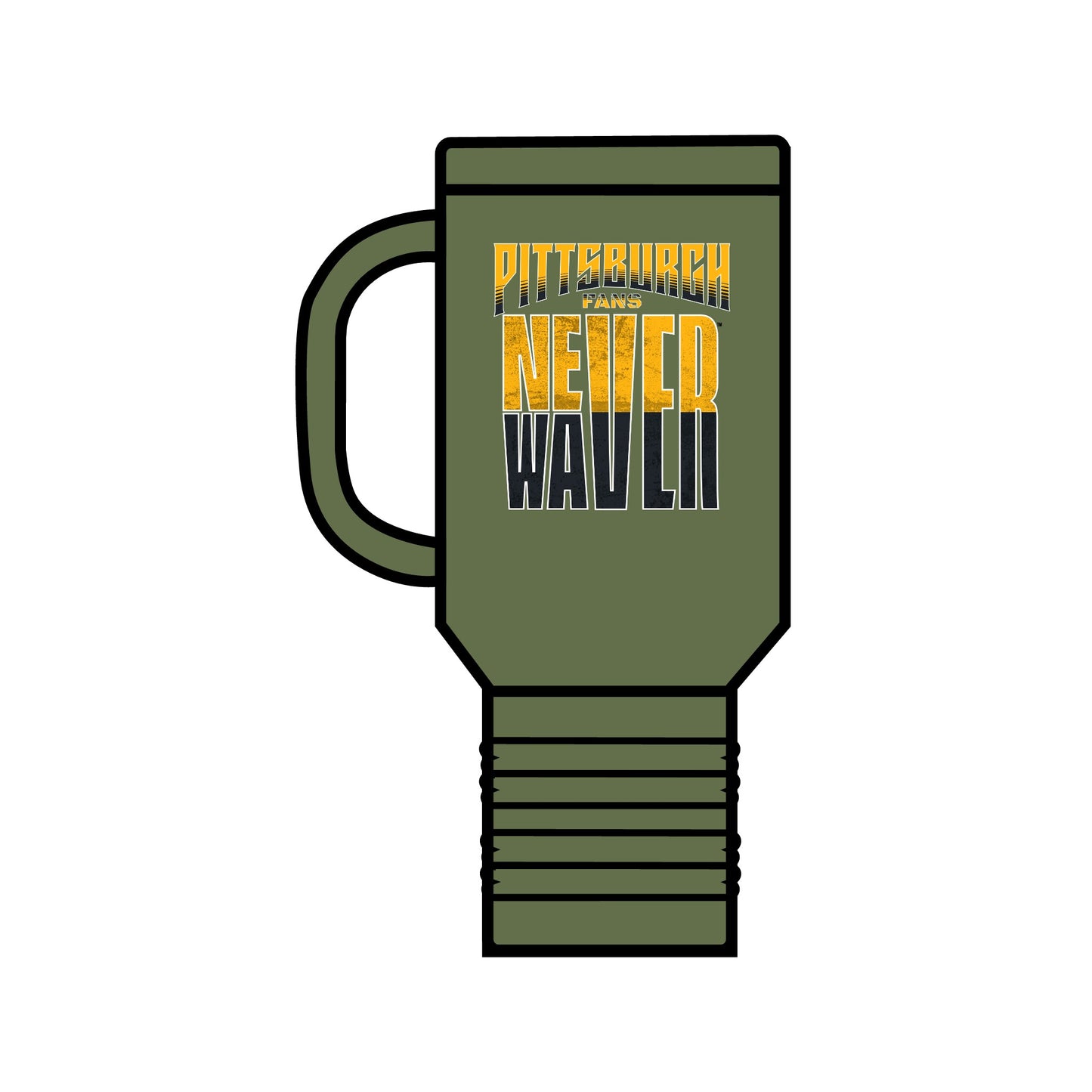 Pittsburgh Fans Never Waver Insulated Travel Mug, 40oz