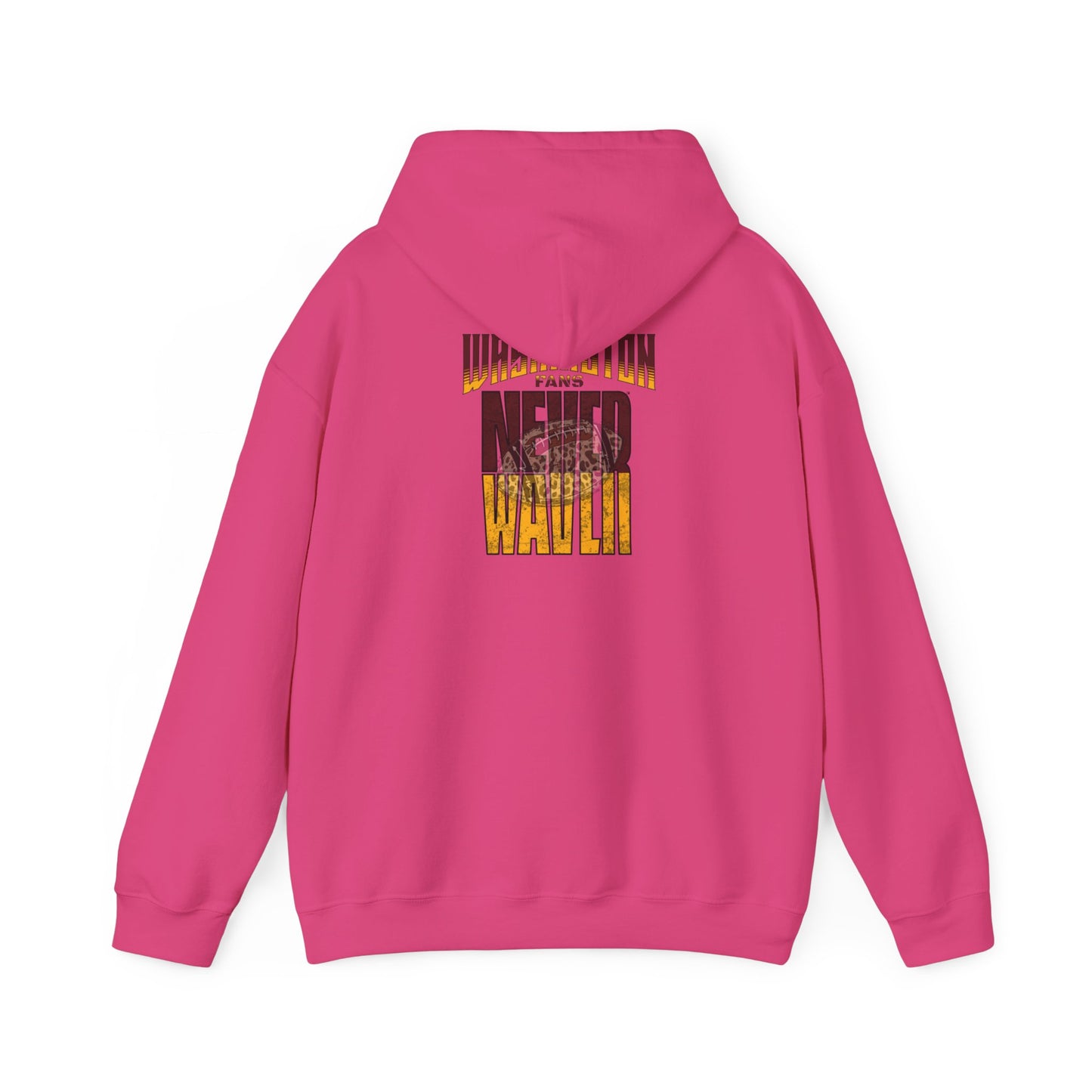 Washington Fans Never Waver W-Leopard Football Unisex Heavy Blend™ Hooded Sweatshirt