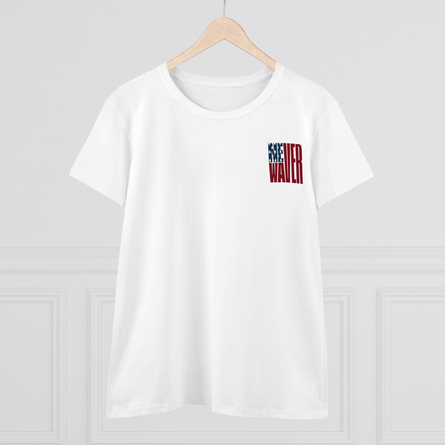 Never Waver USA Women's Midweight Cotton Tee