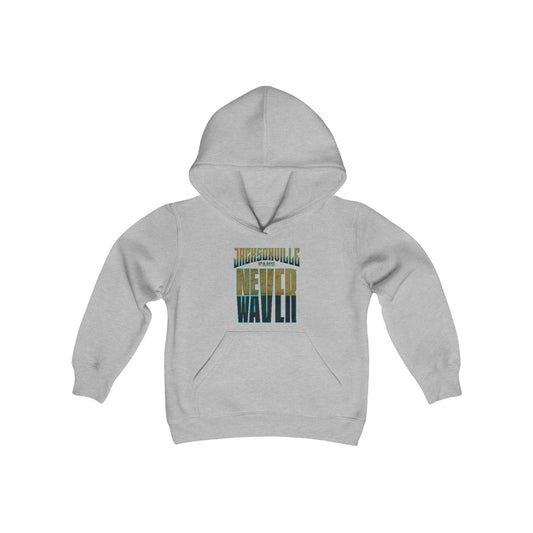 Jacksonville Fans Never Waver Youth Heavy Blend Hooded Sweatshirt