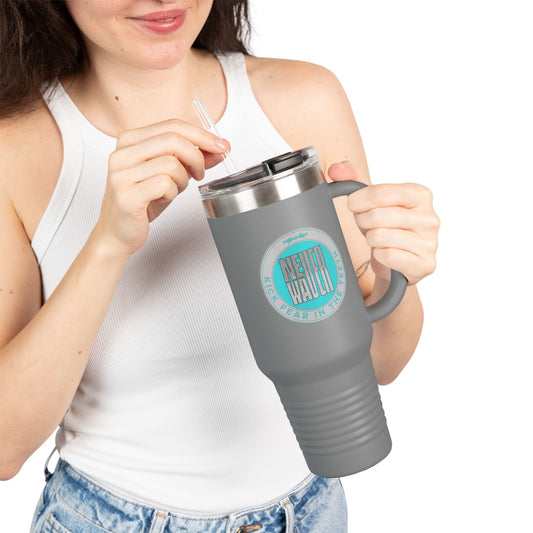 NEVER WAVER KICK FEAR IN THE TEETH Insulated Travel Mug, 40oz