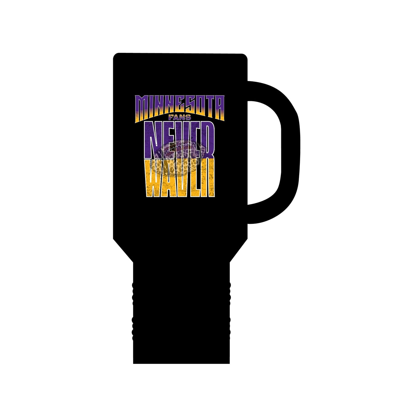 Minnesota Never Waver W-Leopard Football Insulated Travel Mug, 40oz