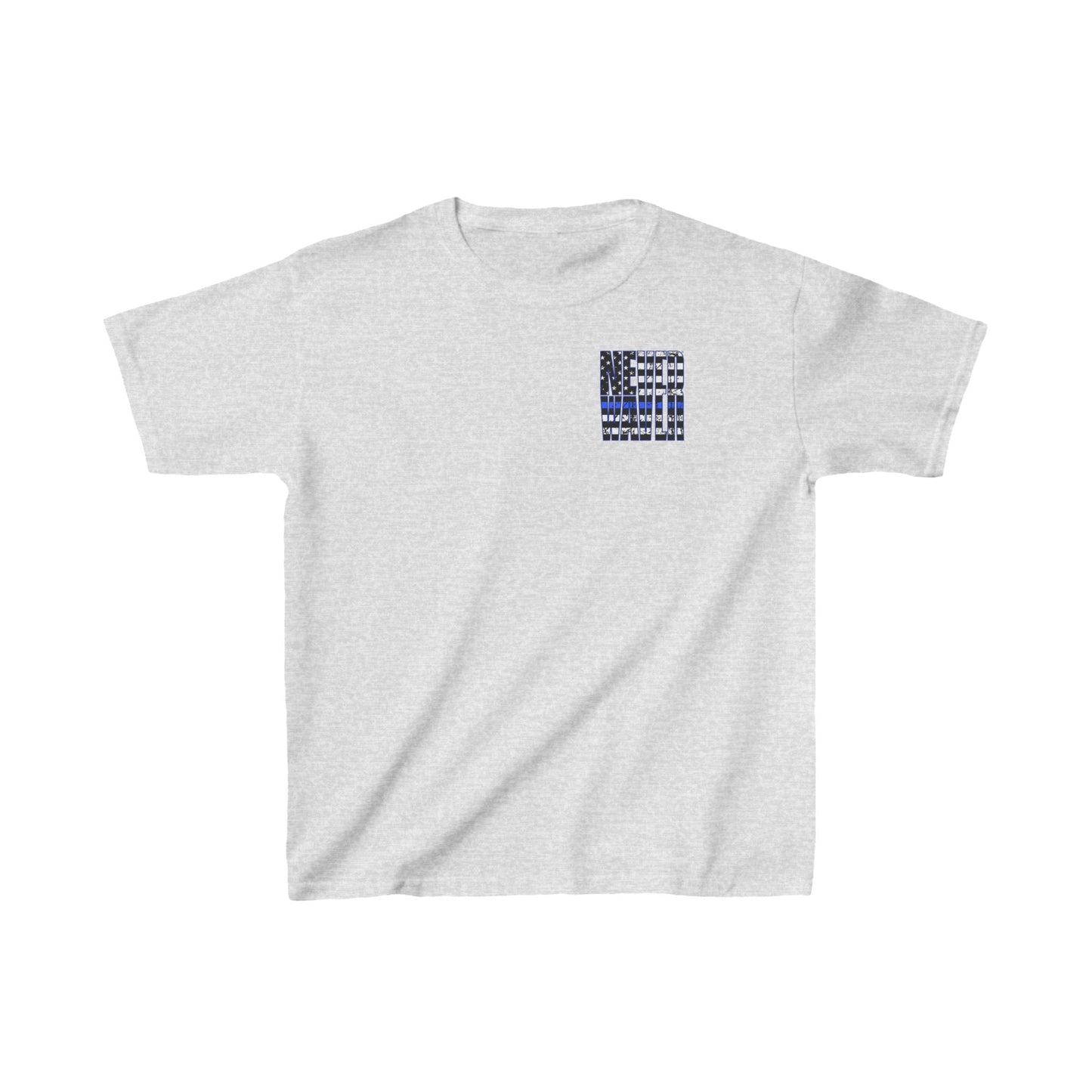 Never Waver Back The Blue  Kids Heavy Cotton™ Tee