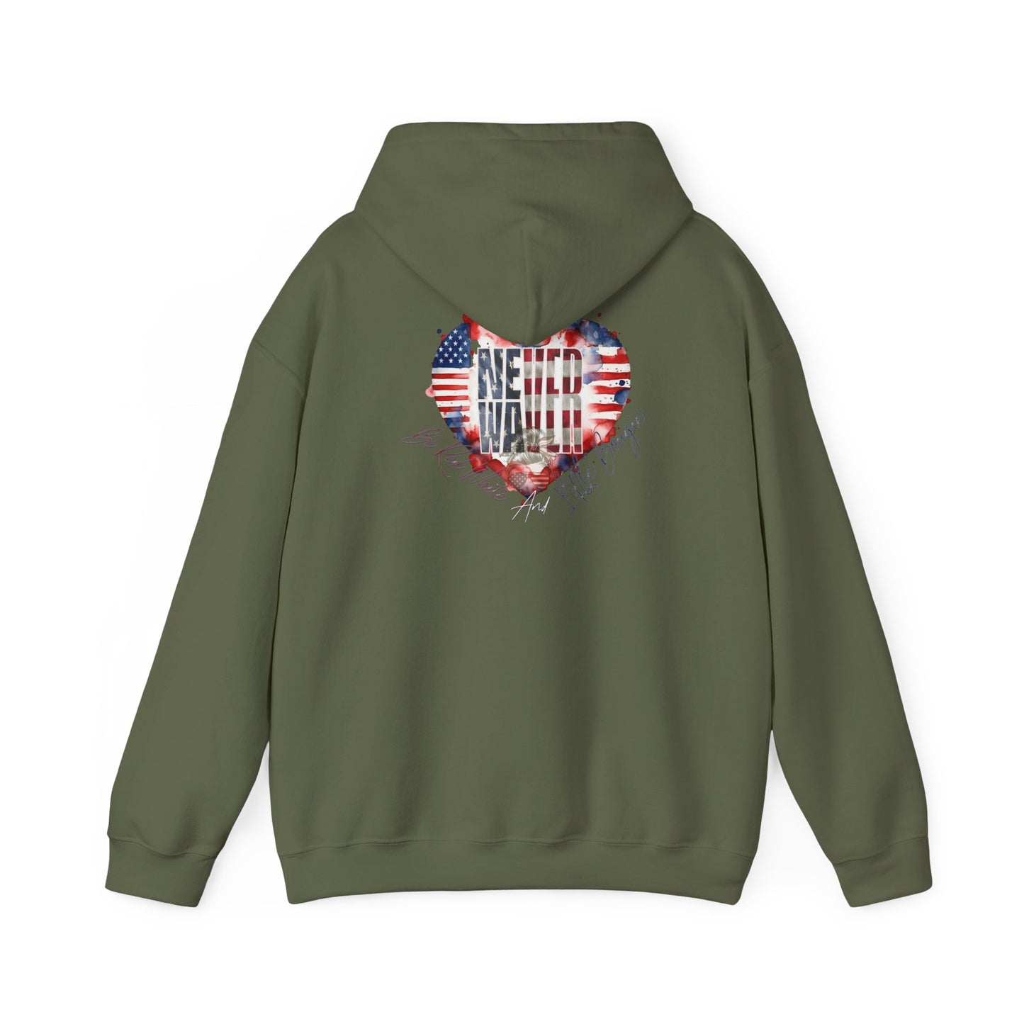 Never Waver Be Red White and a Little Bougie Unisex Heavy Blend™ Hooded Sweatshirt