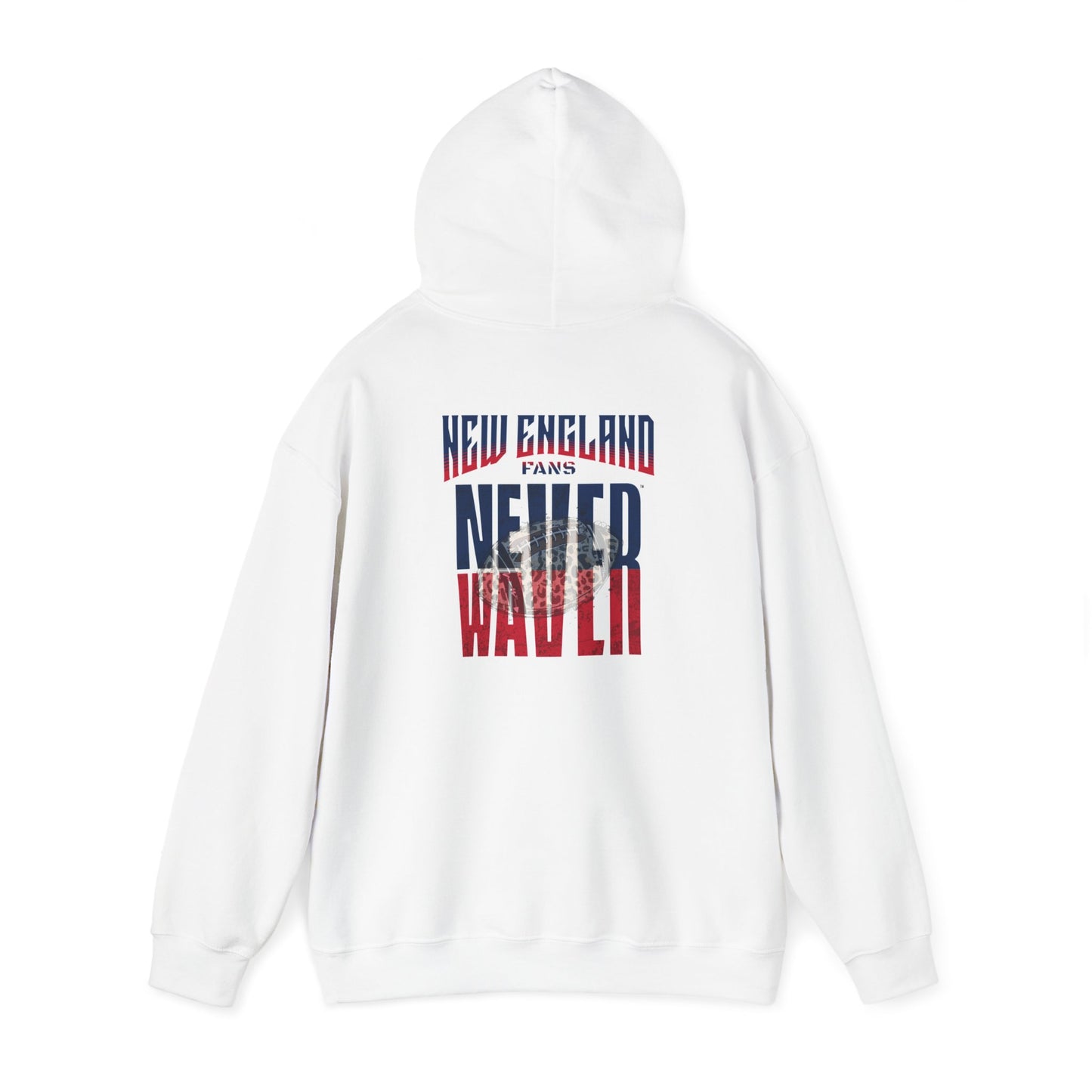 New England Fans Never Waver W-Leopard Football Unisex Heavy Blend™ Hooded Sweatshirt