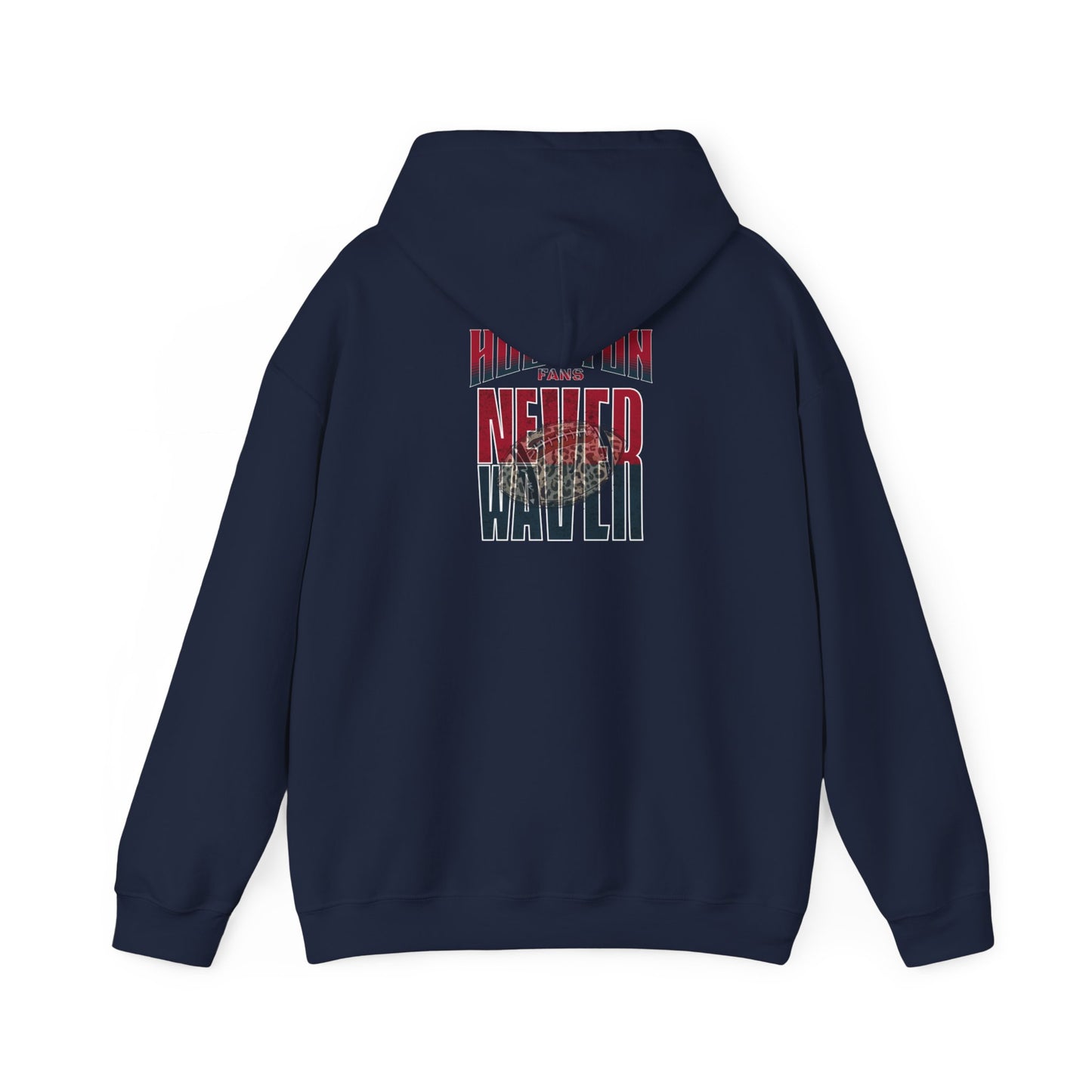 Huston Fans Never Waver W-Leopard Football Unisex Heavy Blend™ Hooded Sweatshirt