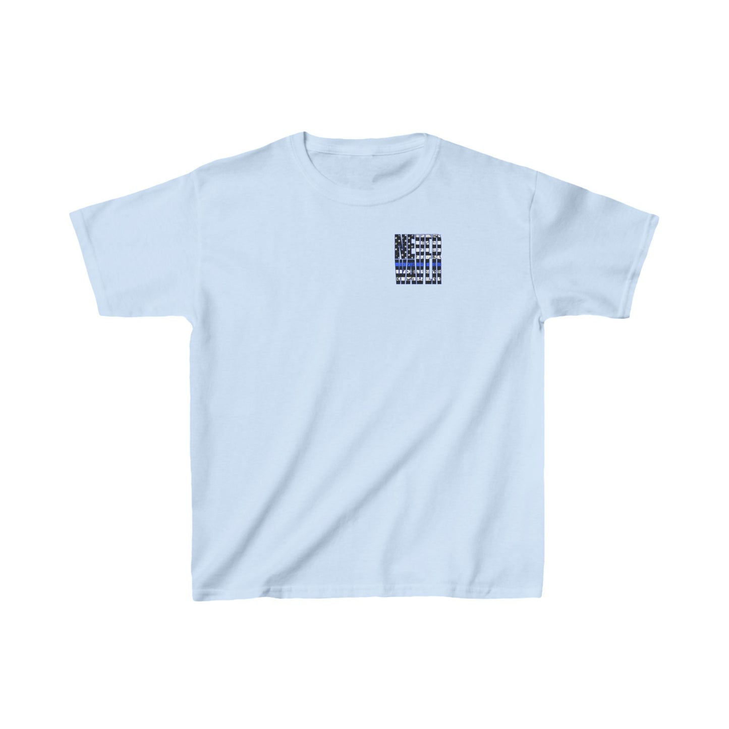 Never Waver Back The Blue  Kids Heavy Cotton™ Tee