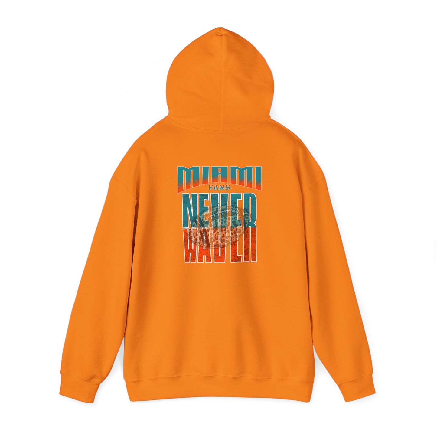 Miami Fans Never Waver W-Leopard Football Unisex Heavy Blend™ Hooded Sweatshirt