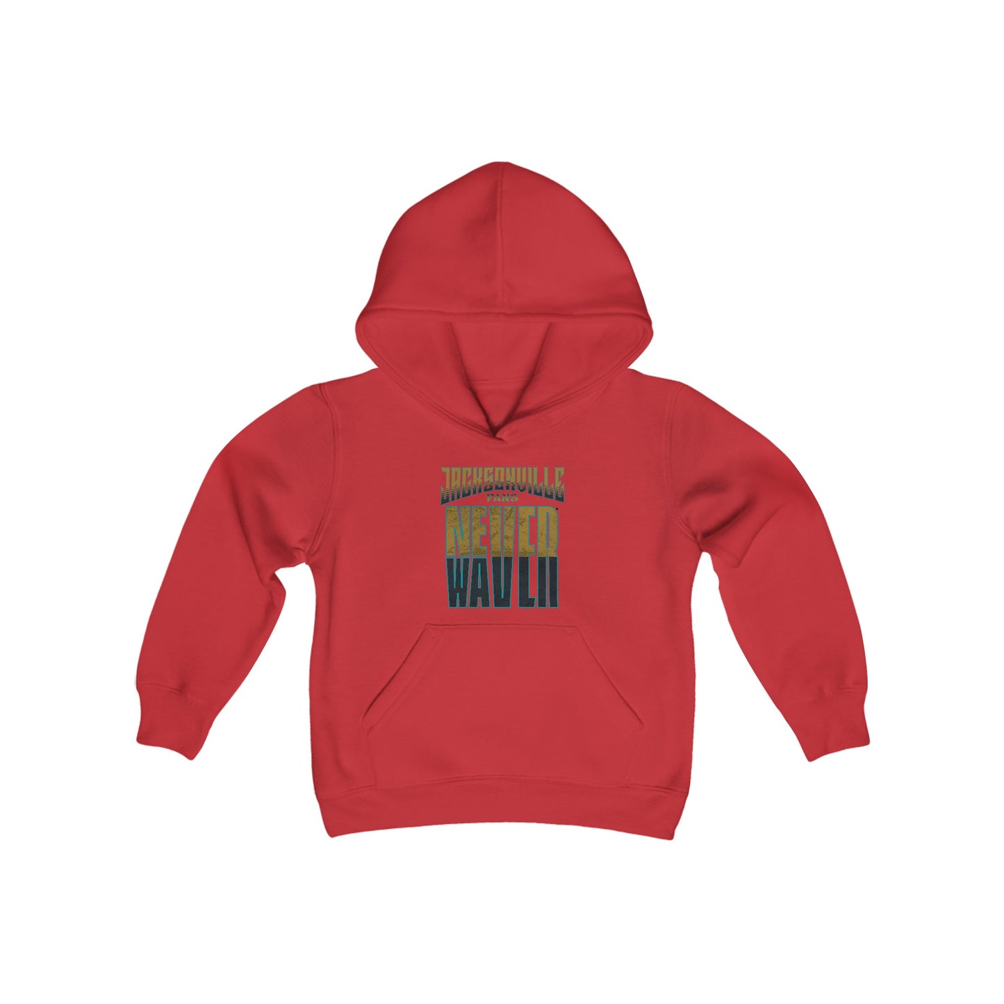 Jacksonville Fans Never Waver Youth Heavy Blend Hooded Sweatshirt