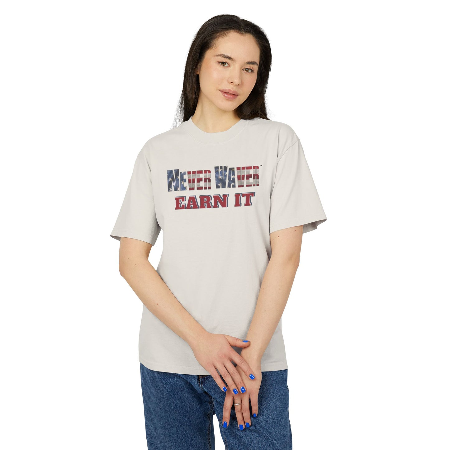 Never Waver Earn It Unisex Heavy Faded Tee