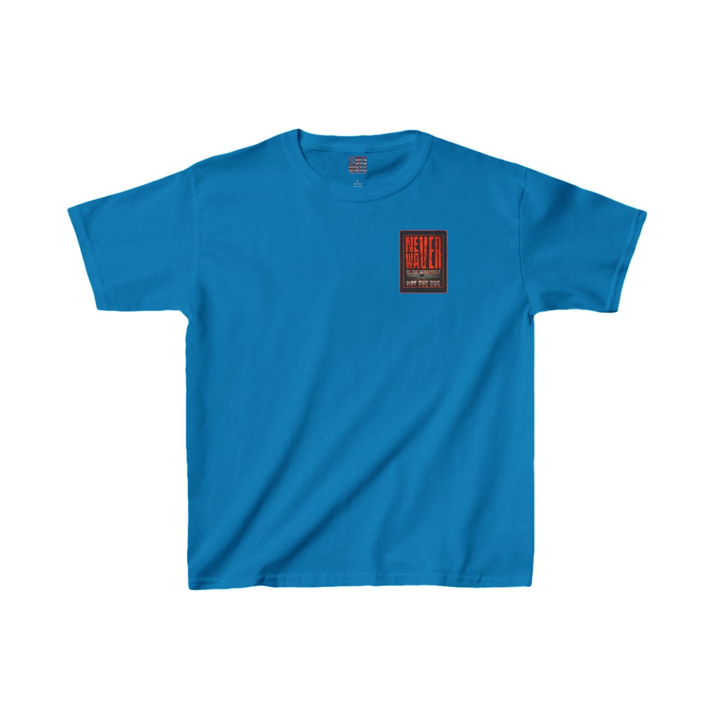 Kids Heavy Cotton™ Tee -Never Waver be the Windshield- Stylish, Comfortable Everyday Wear