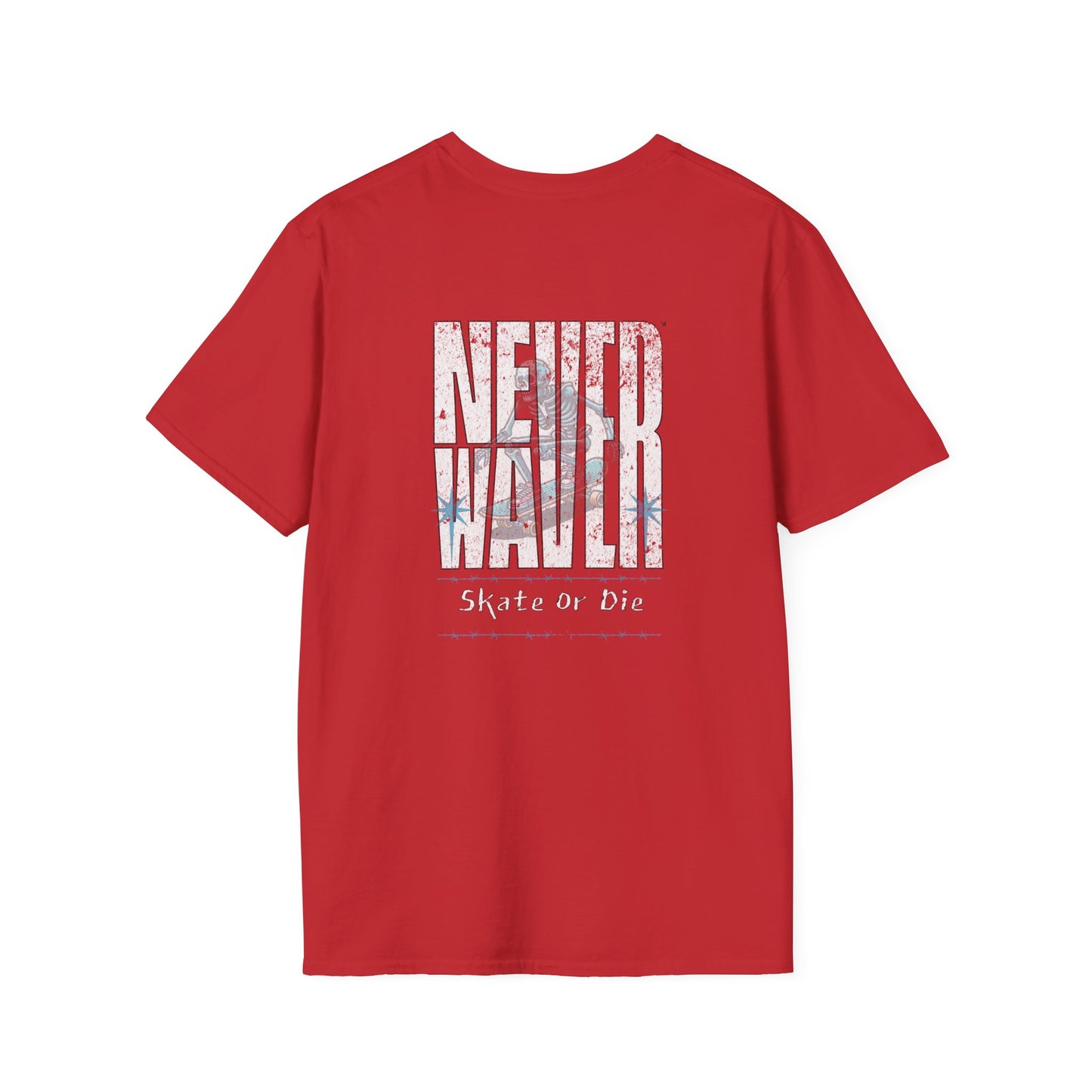 Never Waver Skate or Die Unisex Softstyle T-Shirt