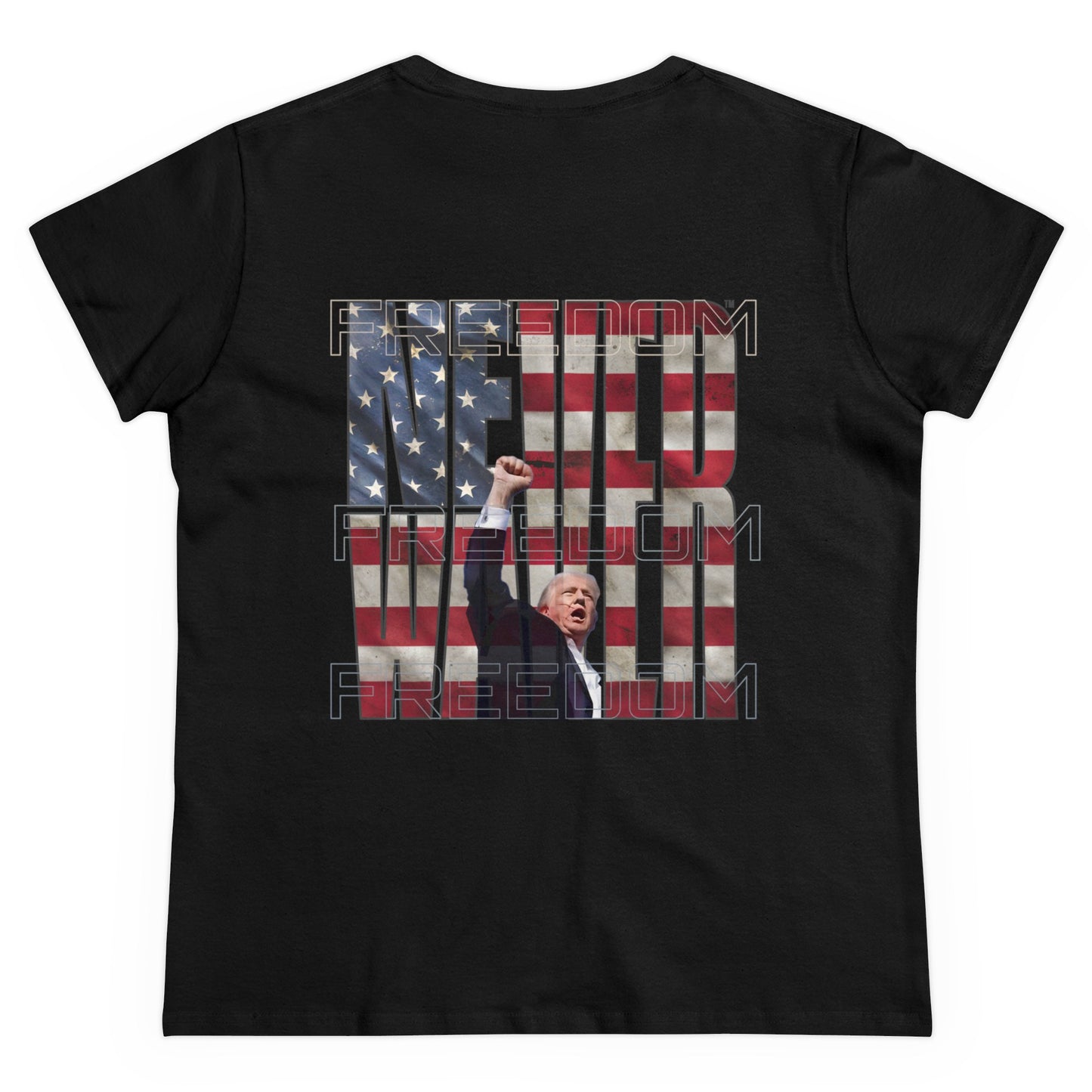 Never Waver Trump Fist Pump Women's Midweight Cotton Tee