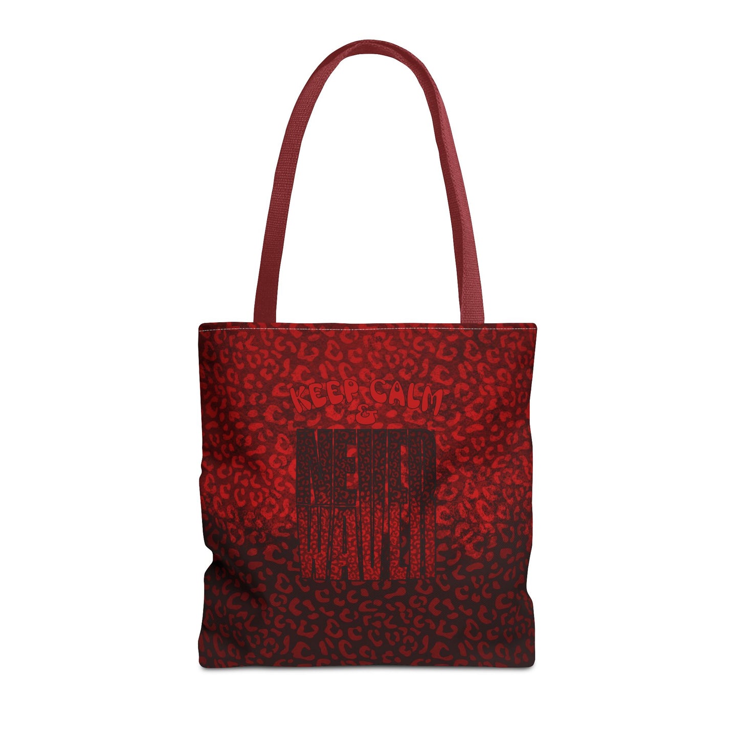 Keep Calm & Never Waver Mamma Red Leopard Tote Bag (AOP)