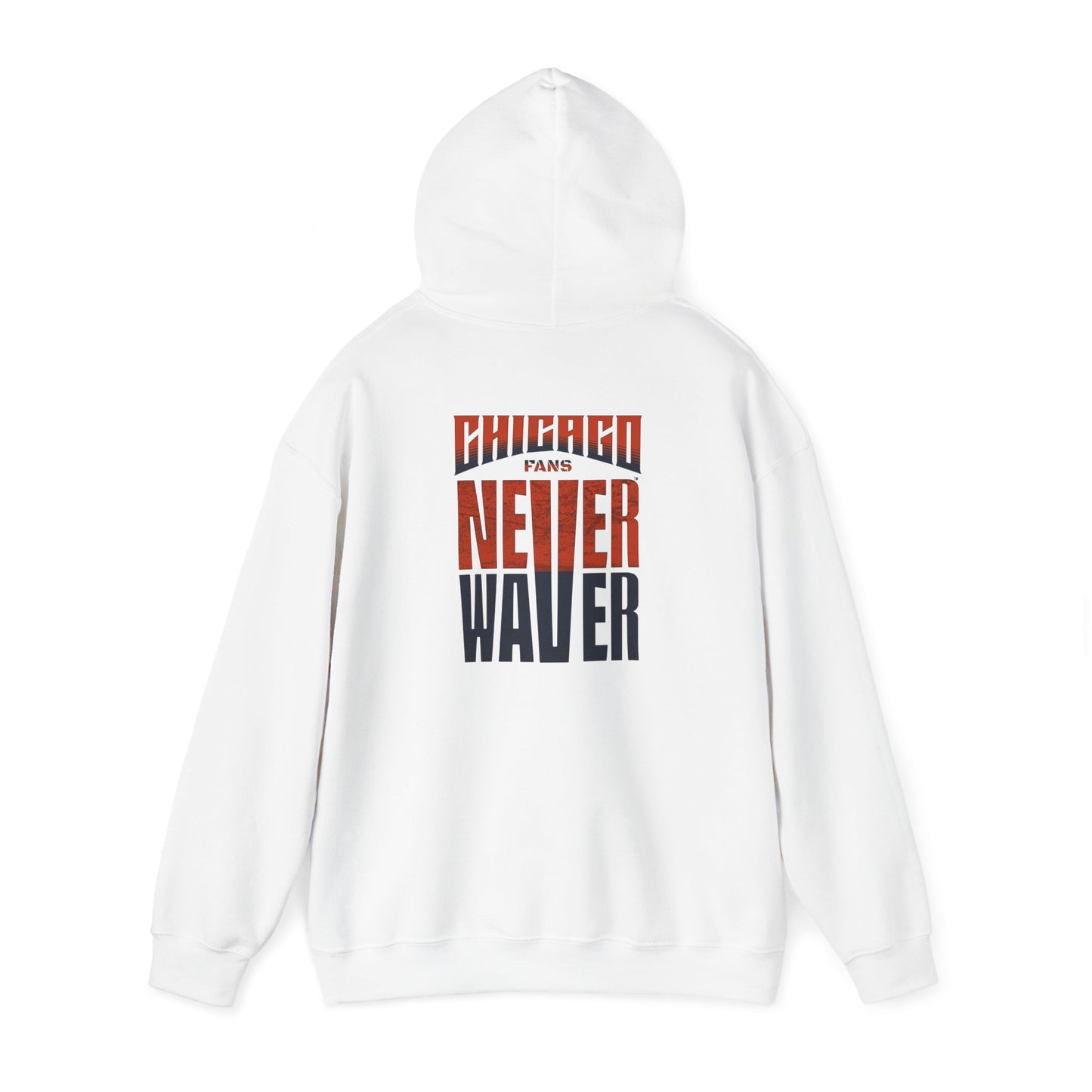 Unisex Heavy Blend™ Hooded Sweatshirt - 'Chicago Fans Never Waver' Motivational Apparel