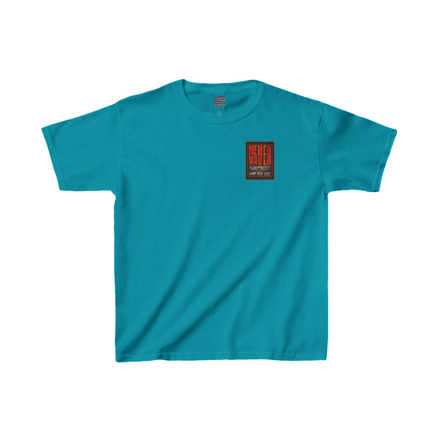 Kids Heavy Cotton™ Tee -Never Waver be the Windshield- Stylish, Comfortable Everyday Wear