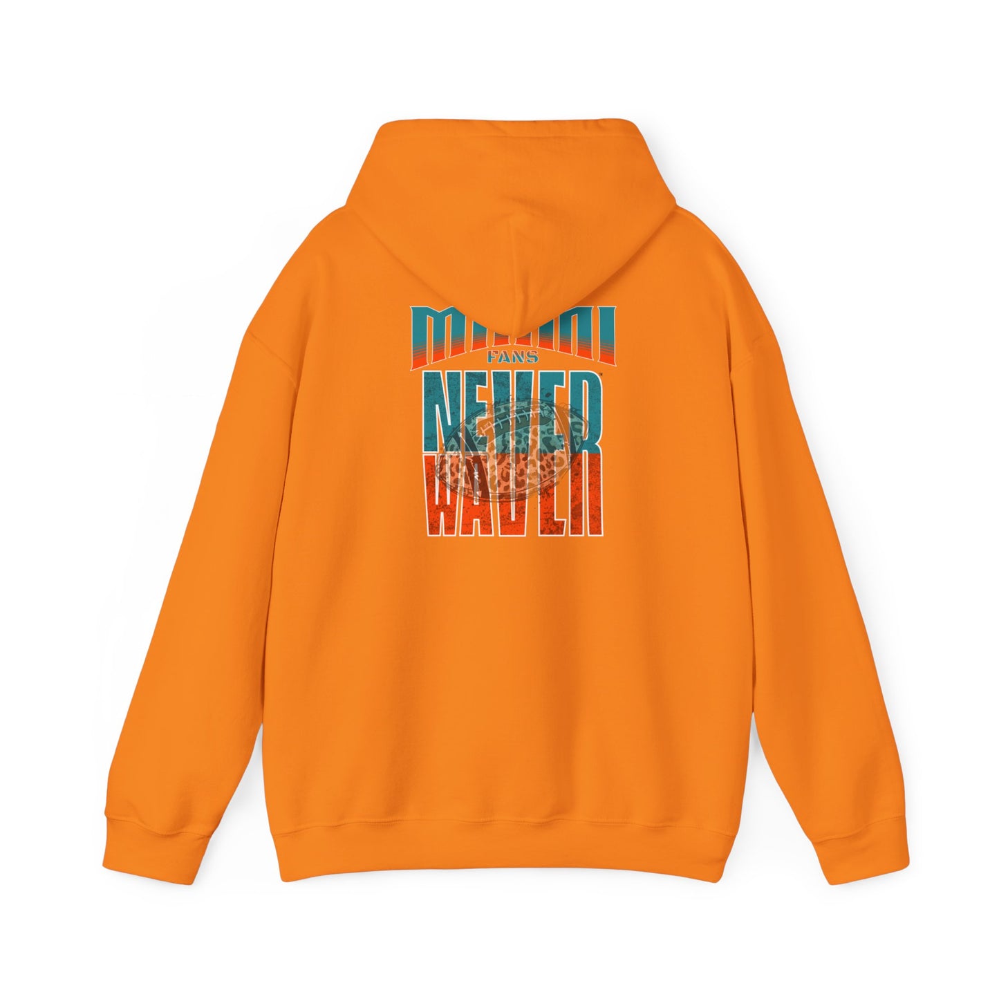 Miami Fans Never Waver W-Leopard Football Unisex Heavy Blend™ Hooded Sweatshirt