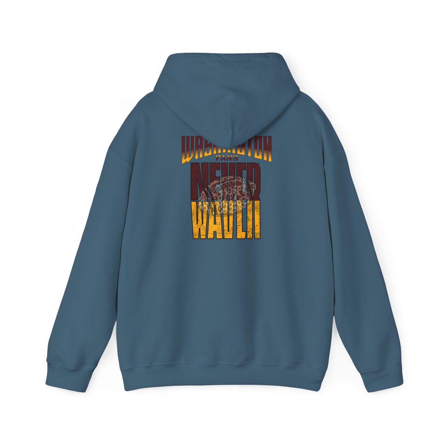 Washington Fans Never Waver W-Leopard Football Unisex Heavy Blend™ Hooded Sweatshirt