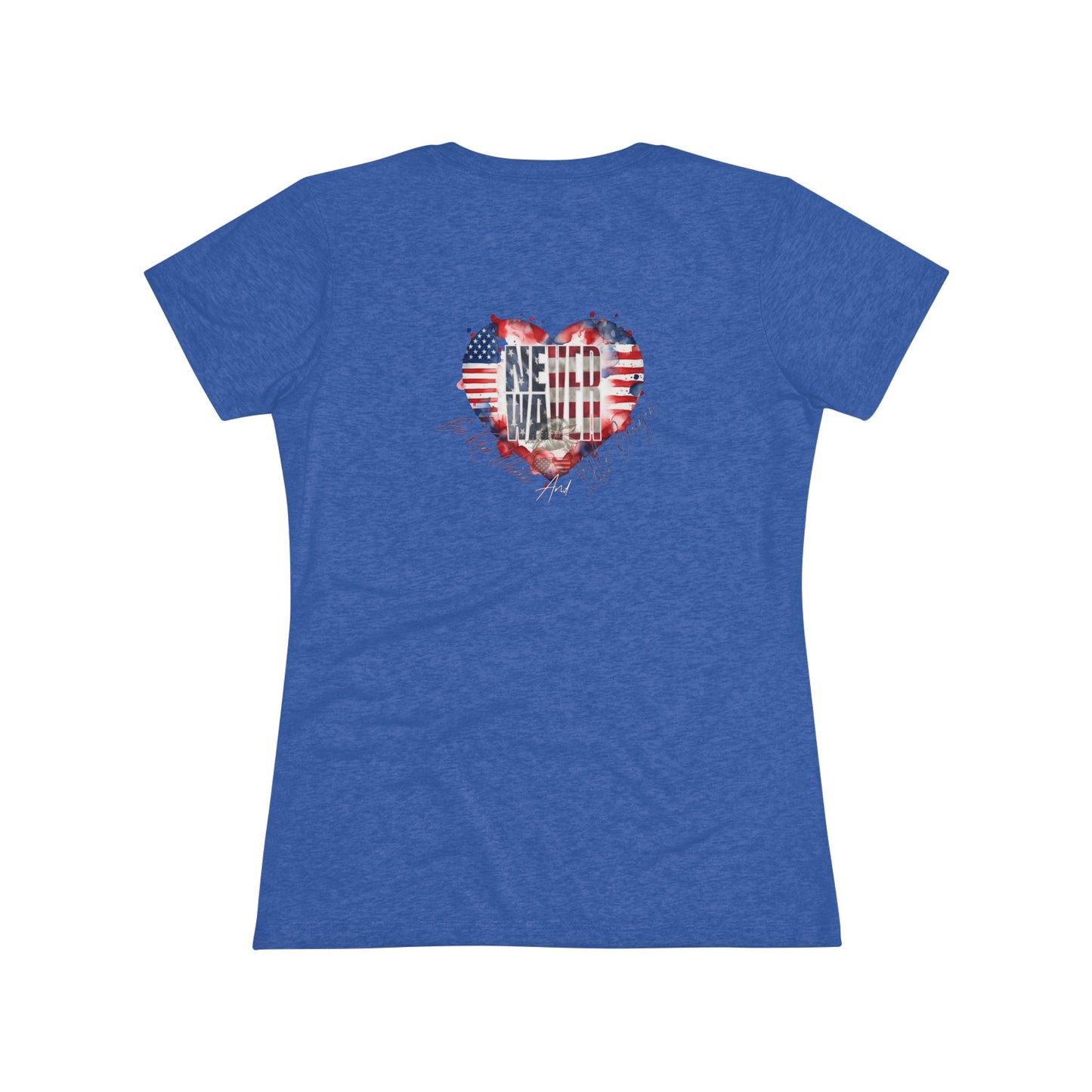 Never Waver Be Red White and a Little Bougie Women's Triblend Tee