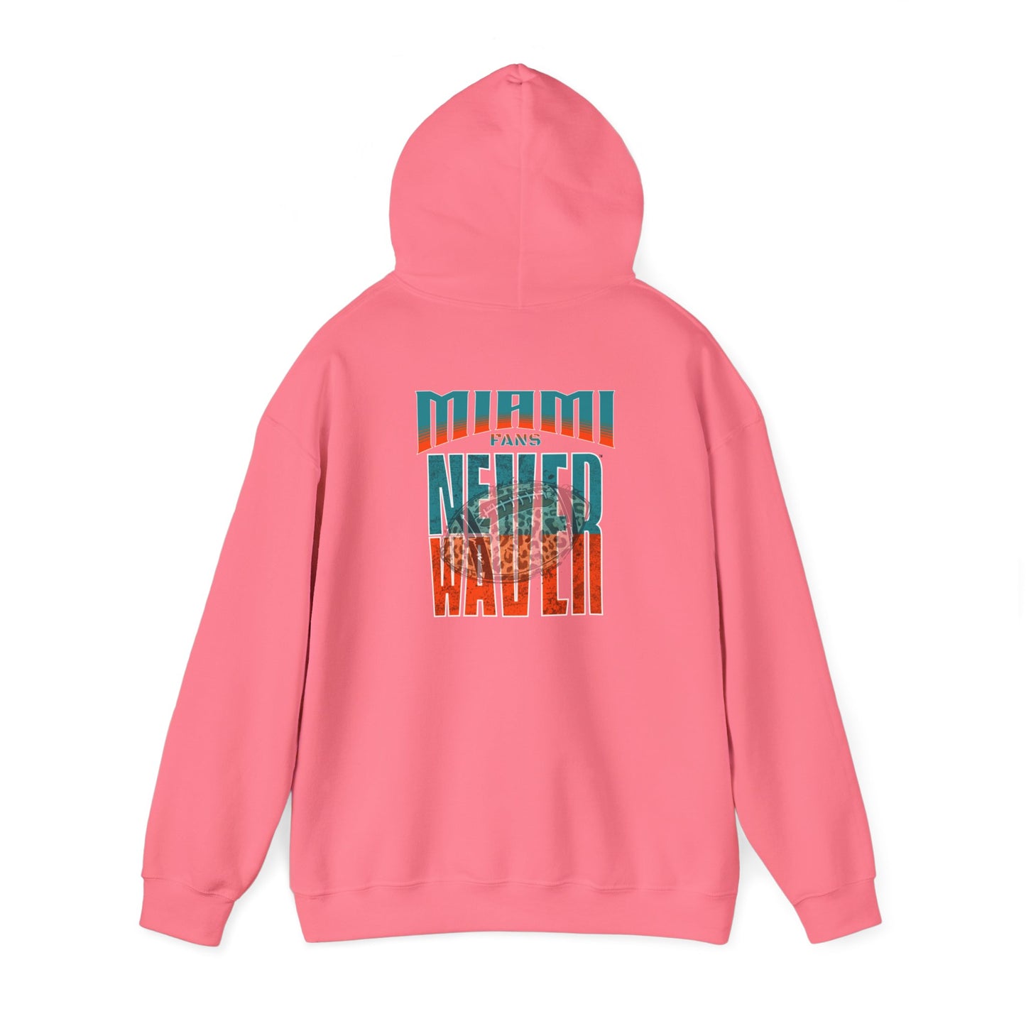 Miami Fans Never Waver W-Leopard Football Unisex Heavy Blend™ Hooded Sweatshirt