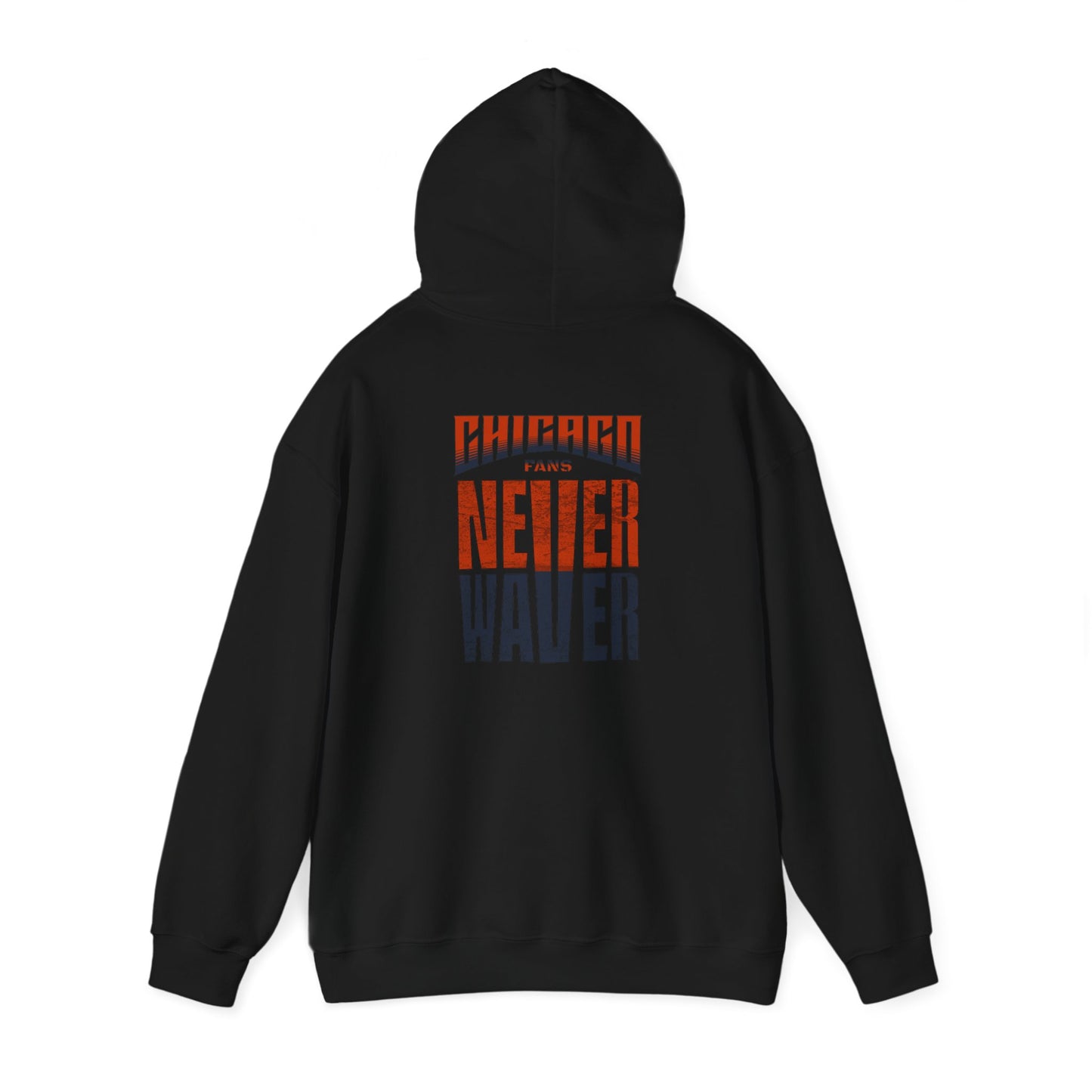 Unisex Heavy Blend™ Hooded Sweatshirt - 'Chicago Fans Never Waver' Motivational Apparel