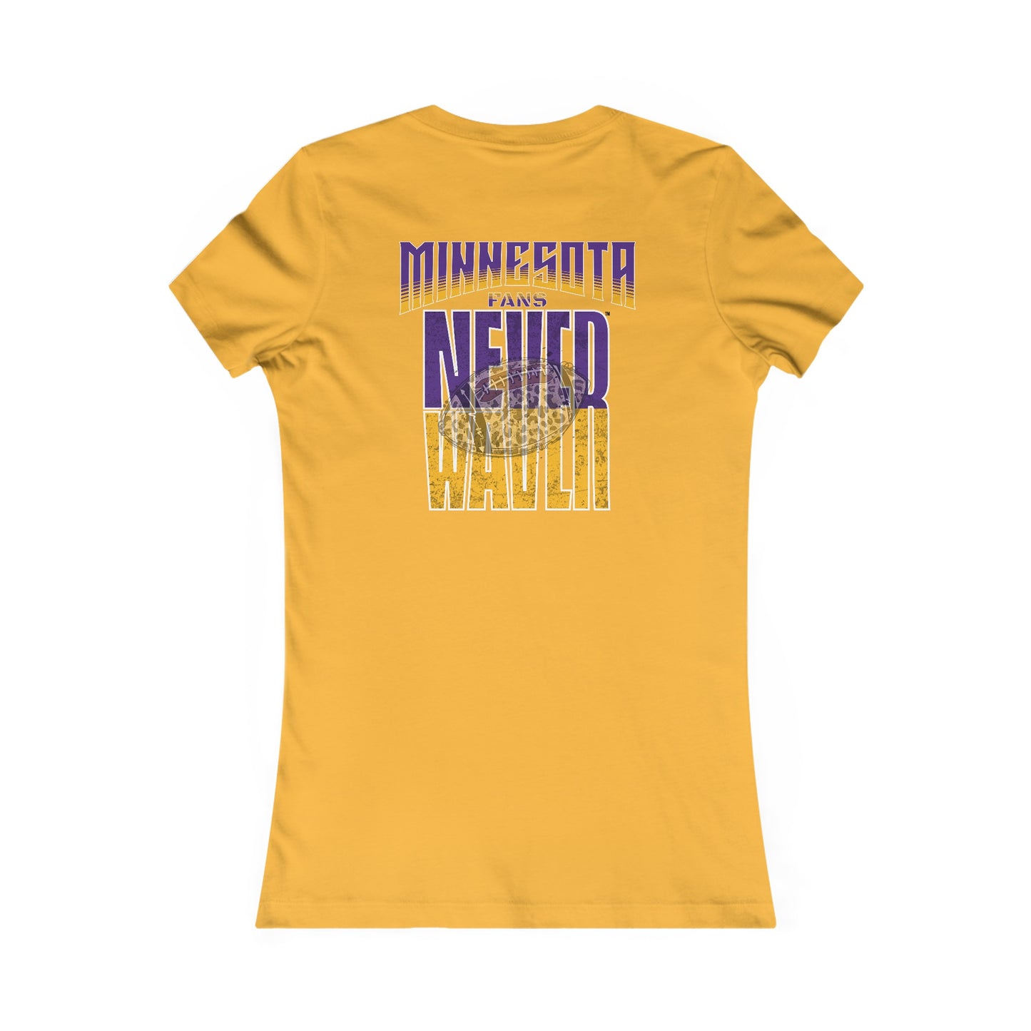 Minnesota Fans Never Waver W-Leopard Football Women's Favorite Tee